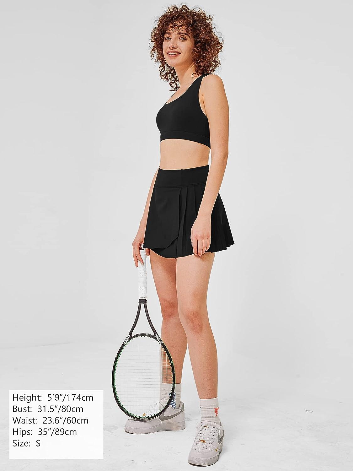 Women Sports Tennis Short Skirts Fitness Gym Leggings Golf Badminton Skort  Athletic Running Workout Pleated Skirt