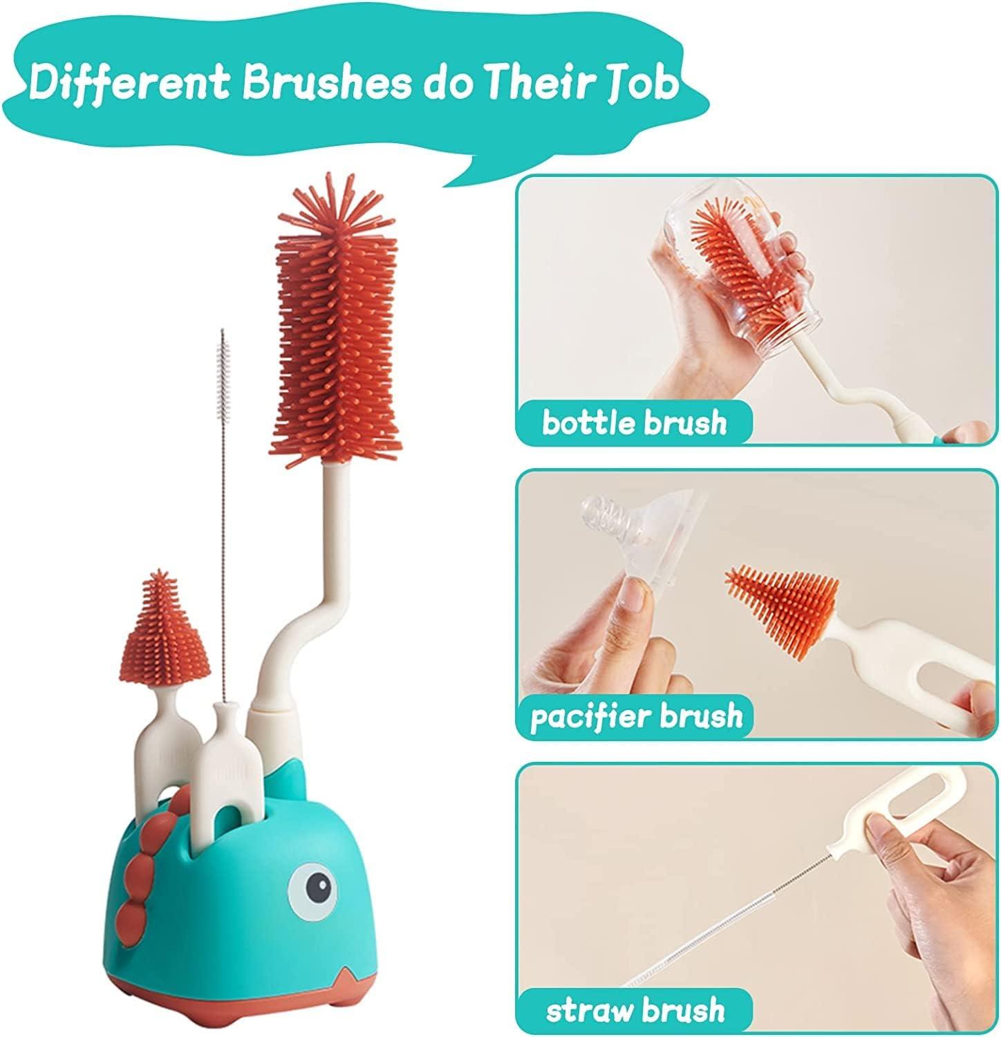 Buy Adore The Silicone Rabbit 3 in 1 Bottle Cleaning Brush Kit - Green  Online at Best Prices in India - JioMart.