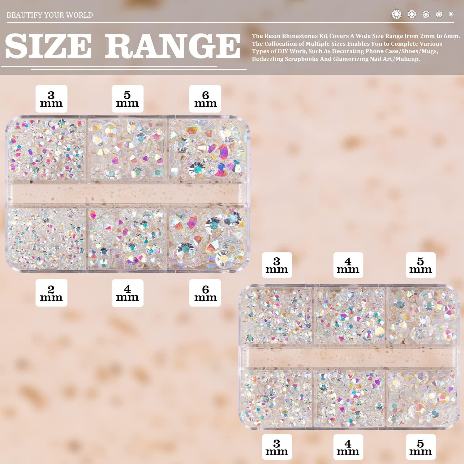  Kikonoke 75g Mix Resin Pearls Rhinestones Kit, 3-10mm Half  Pearls and 2-6mm Flatback Rhinestones for Nail Art Decoration Shoes Clothes  Tumblers Scrapbooking Craft DIY (Pink)