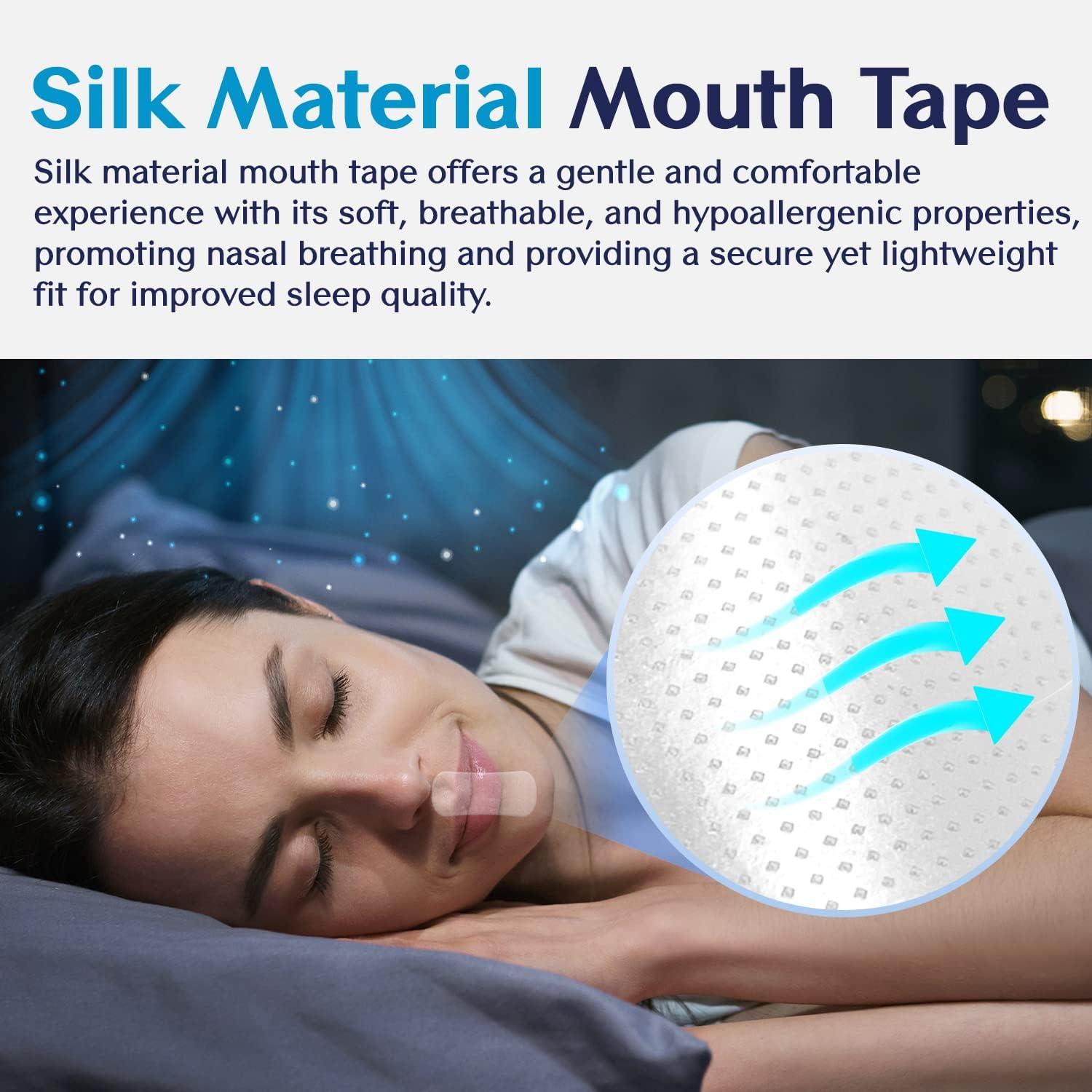 Tobcharm Mouth Tape for Sleeping Mouth Tape for Snoring Mouth Tape for  Nasal Breathing Sleep Mouth Tape High Quality Silk Sleep Tape for Your  Mouth No Irritation Silicone Sleep Strips