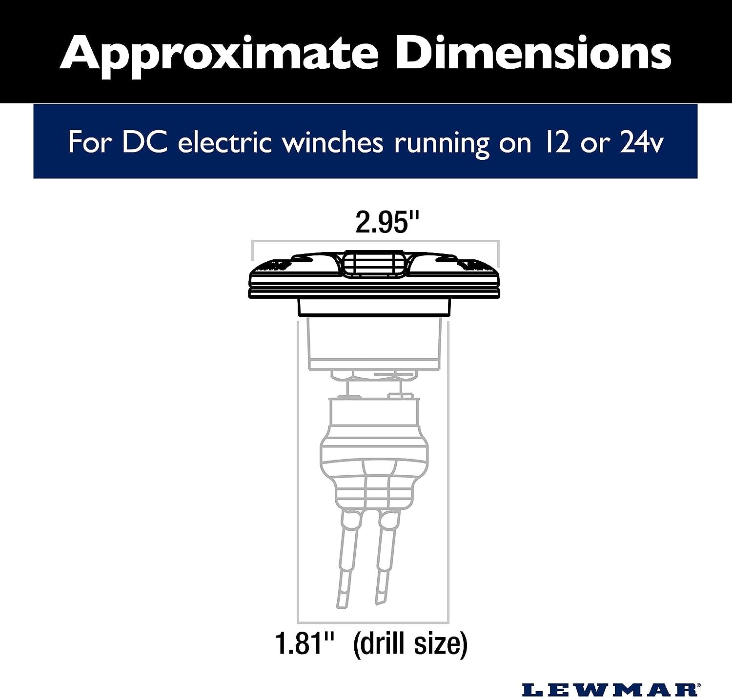 Lewmar Switch-Windlass, CHSX Foot Open Top Black, Model: 68001256