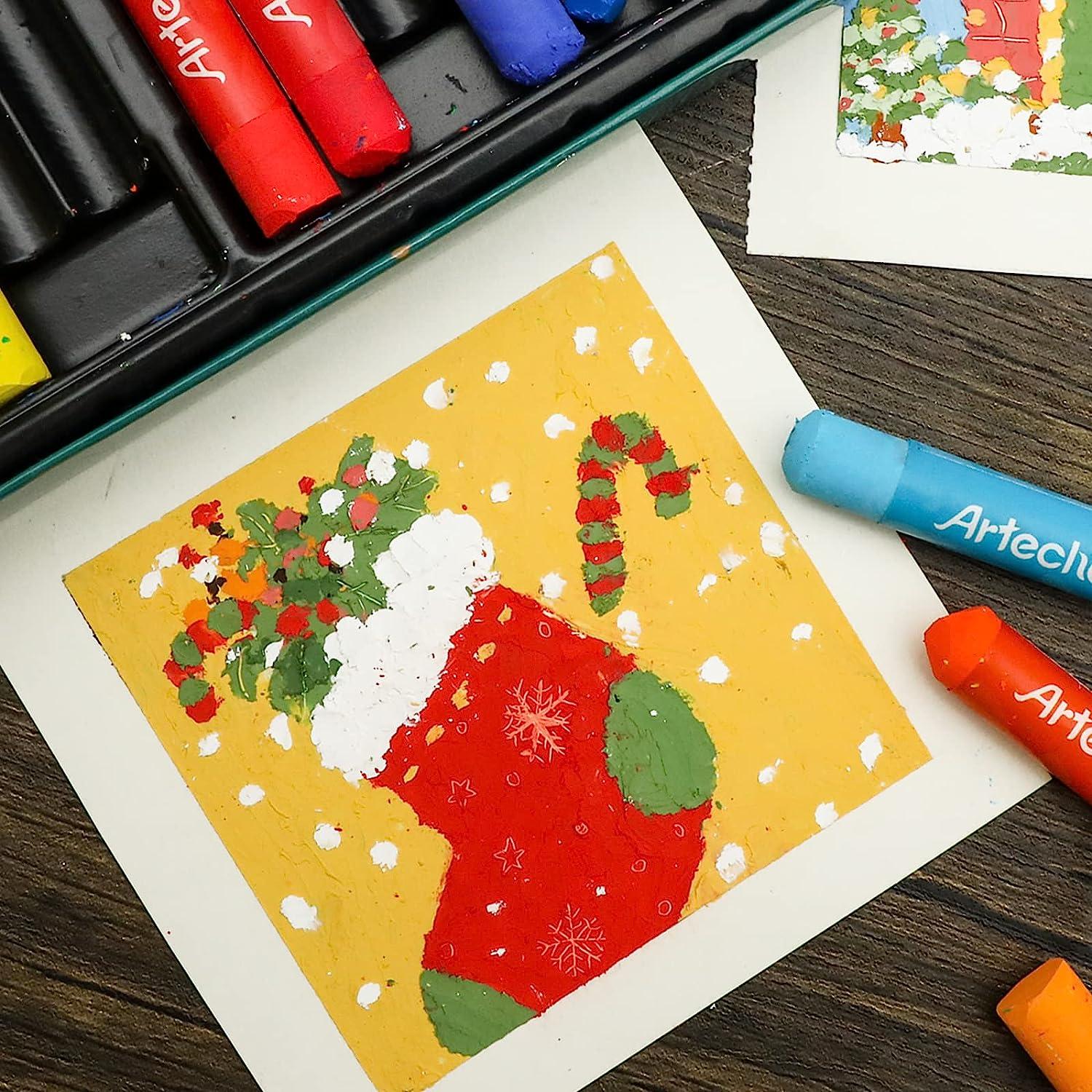 Christmas Drawing With Oil Pastels Step By Step/ Easy Christmas Eve  Scenery/ Santa Claus Drawing | Christmas drawing, Oil pastel, Oil pastel  drawings