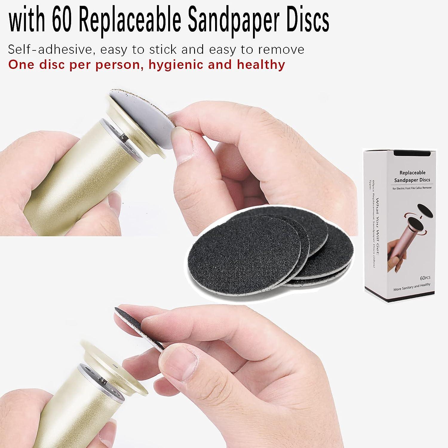 60Pcs Sanding Disc Sandpaper Electric Foot Care Pedicure Dead Skin
