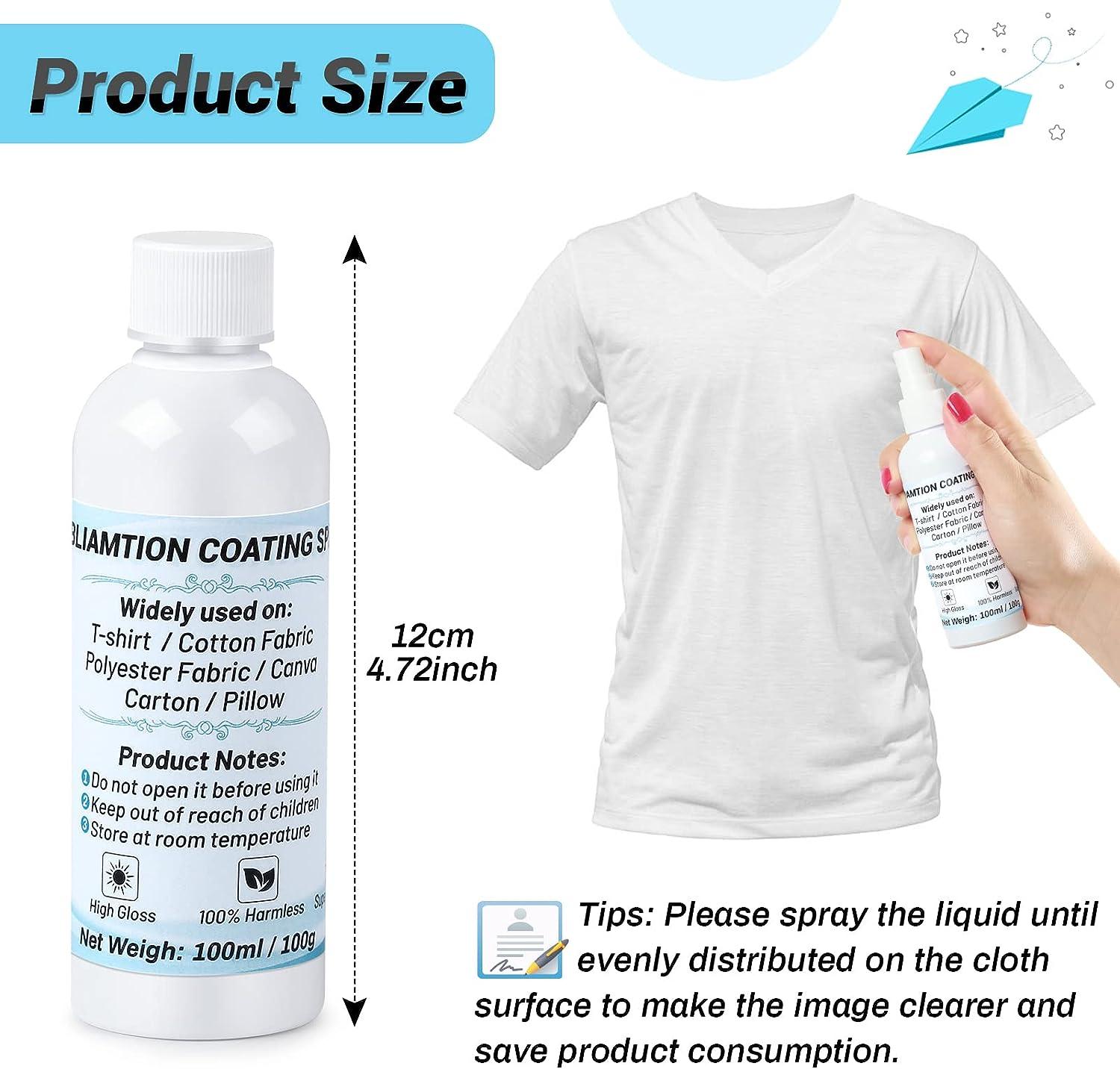 Sublimation spray for cotton fabrics. For every cup of water you need , sublimation using poly spray
