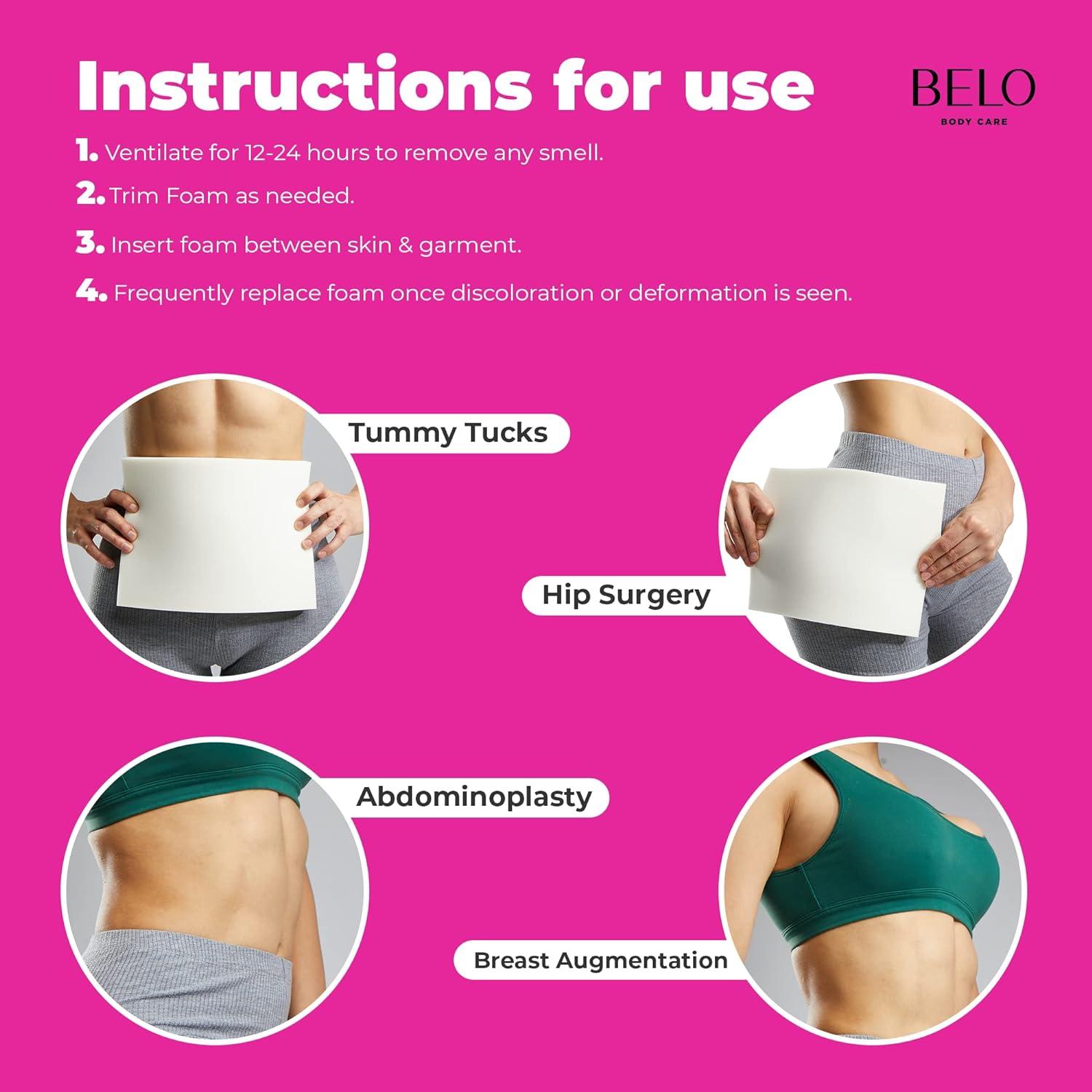 Belo Body Care Ab Lipo Foams and Boards. 5 Pack Professional Lipo