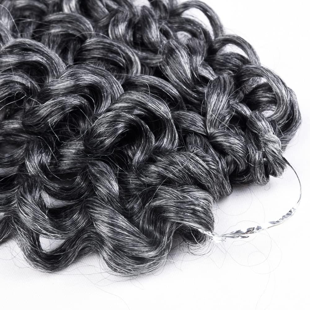 NEW Hand-made Gogo Curl Crochet Wig Color silver Gray Length 11-12 Inches 