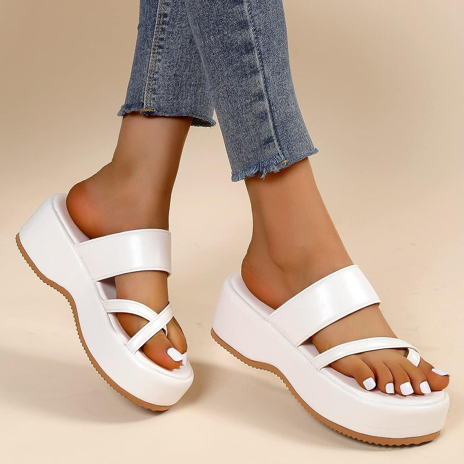 Ladies Womens Flatform Summer Ankle Strap Sandals Chunky Platform Fashion  Shoes | eBay