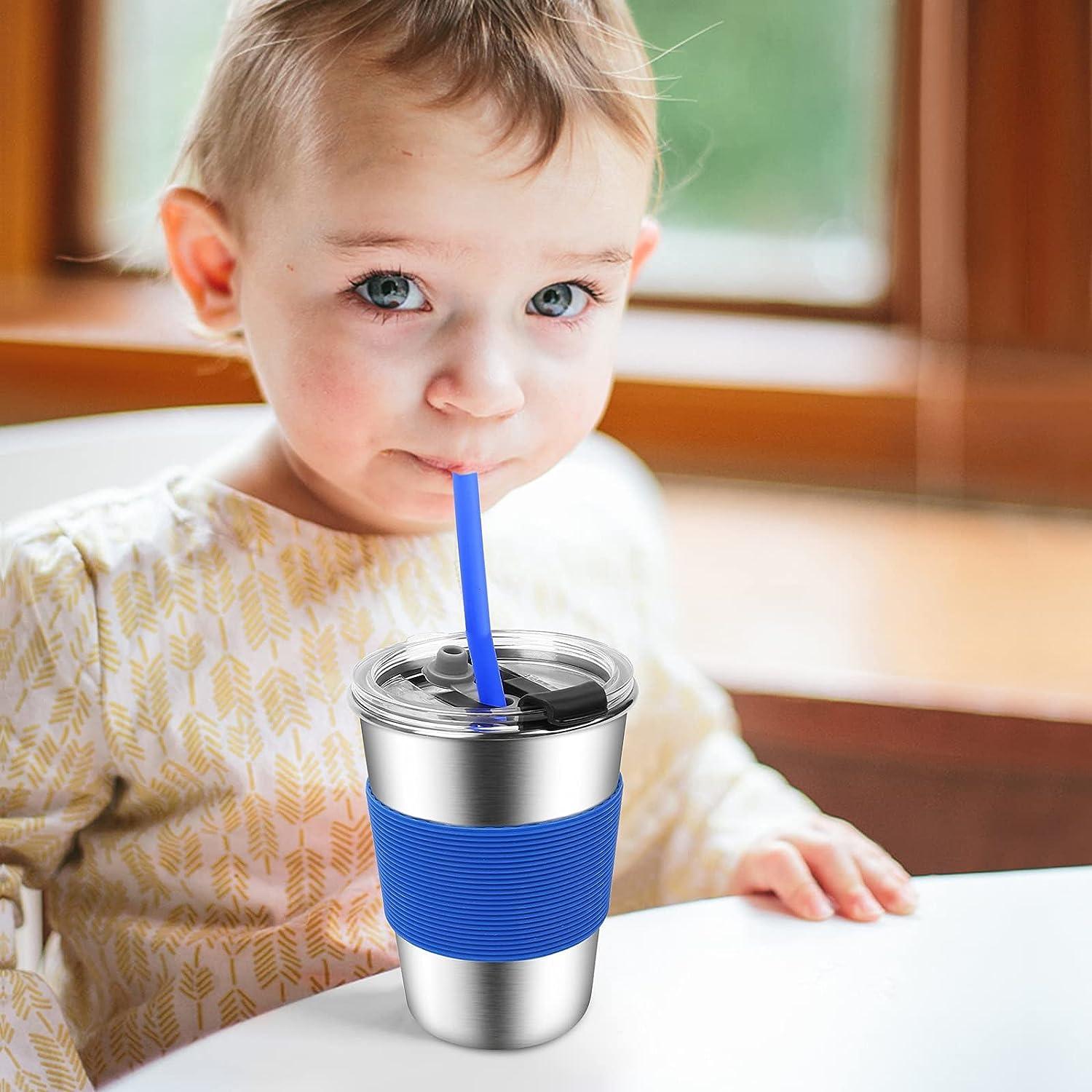 Vermida Kids Tumbler with Straw and Lid, 4 Pack 8oz