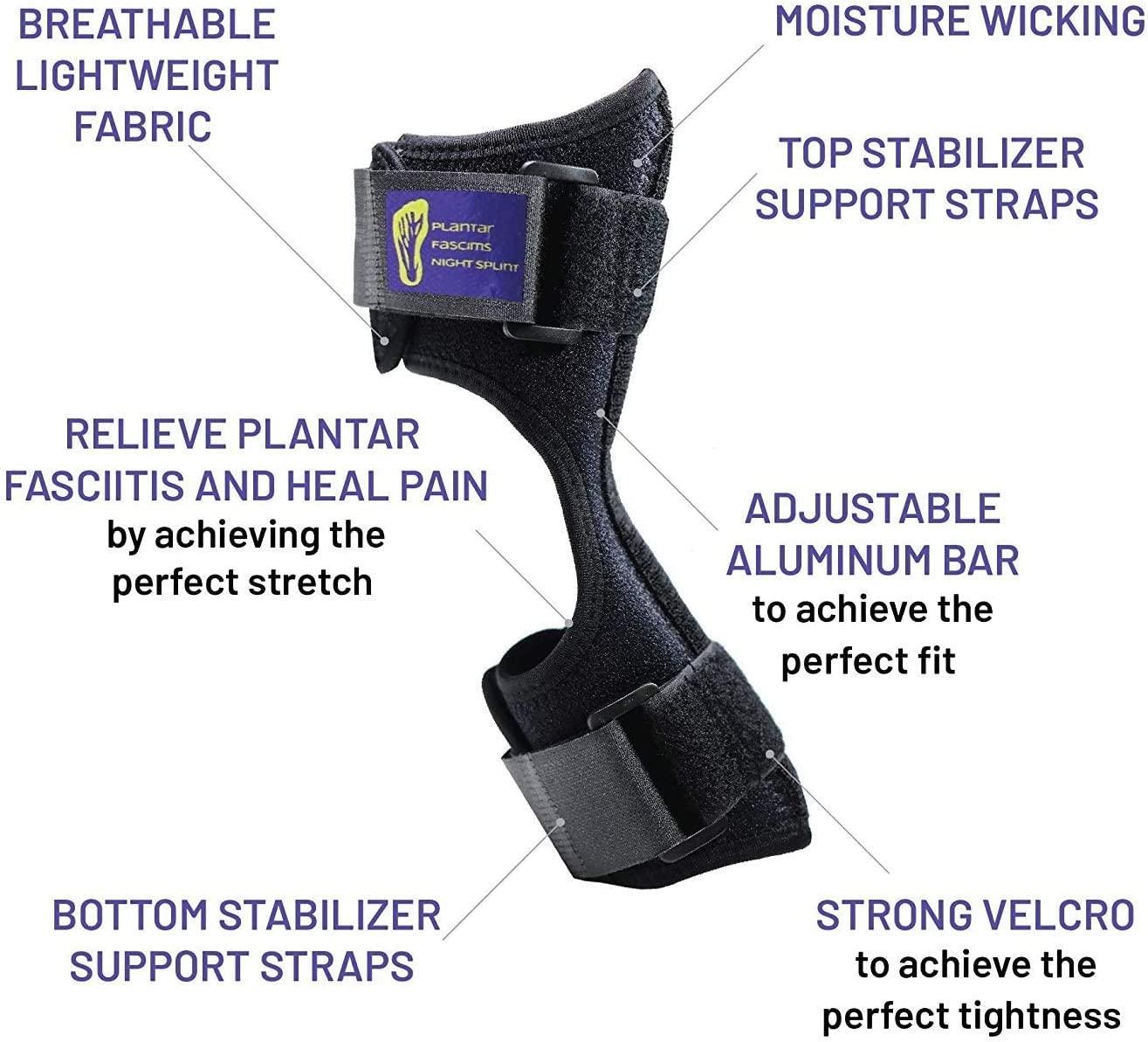 FlexaMed Plantar Fasciitis Night Splint | Adjustable soft boot to stretch  plantar fascia