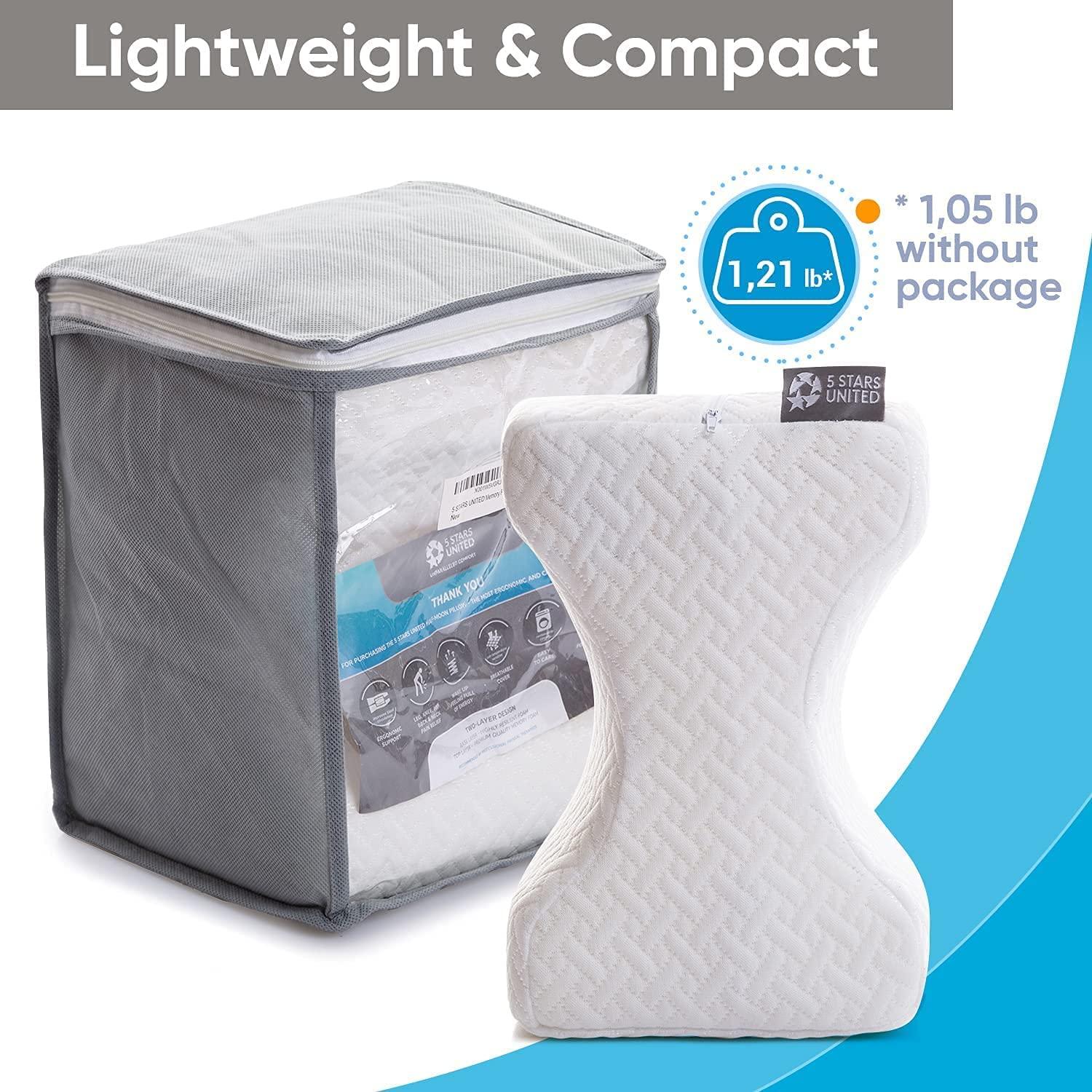  5 STARS UNITED Knee Pillow for Side Sleepers - Memory