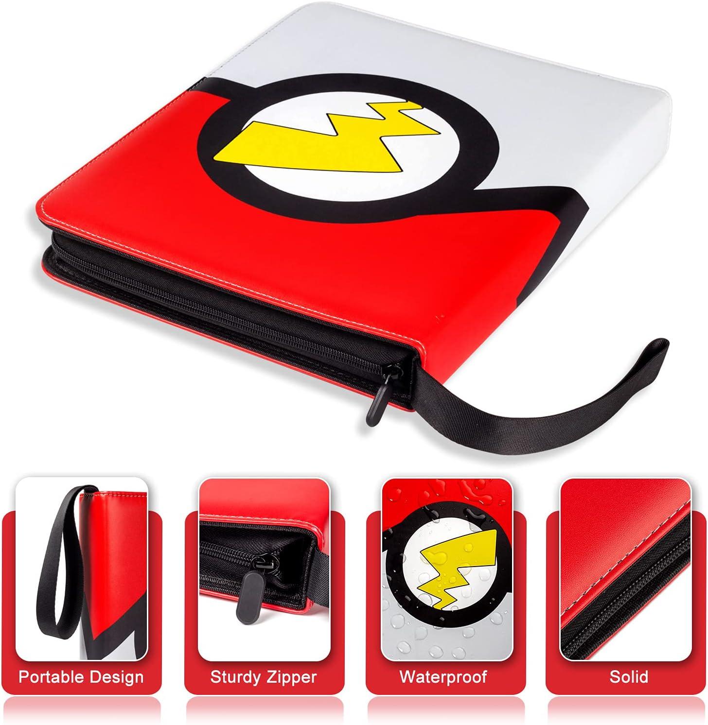  4-Pocket Binder for Pokemon Cards, Pokemon Card Binder with 50  Removable Sheets Holds 400 Cards, Trading Card Binder for TCG Football  Baseball Pokemon Card Holder-Toys Gifts for Boys Girls : Toys