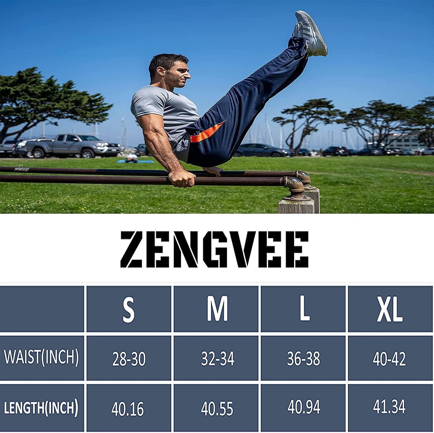 ZENGVEE 3 Pack Mens Polyester Sweatpants with Pockets Large 1 0430