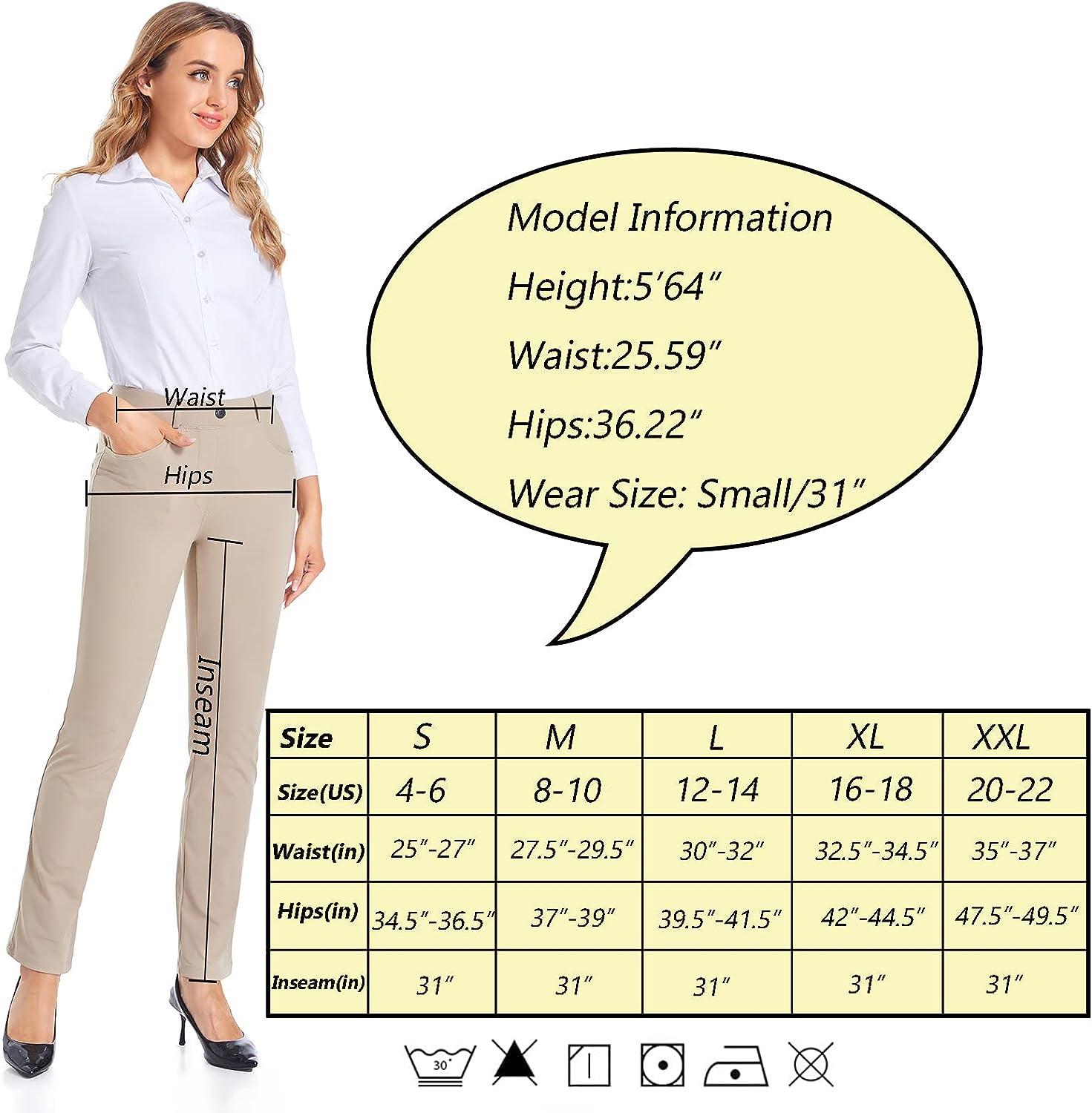 Women's Bootcut Yoga Dress Pants Pull-On Stretch Work Business Casual  Slacks Petite Regular Trousers with Pockets