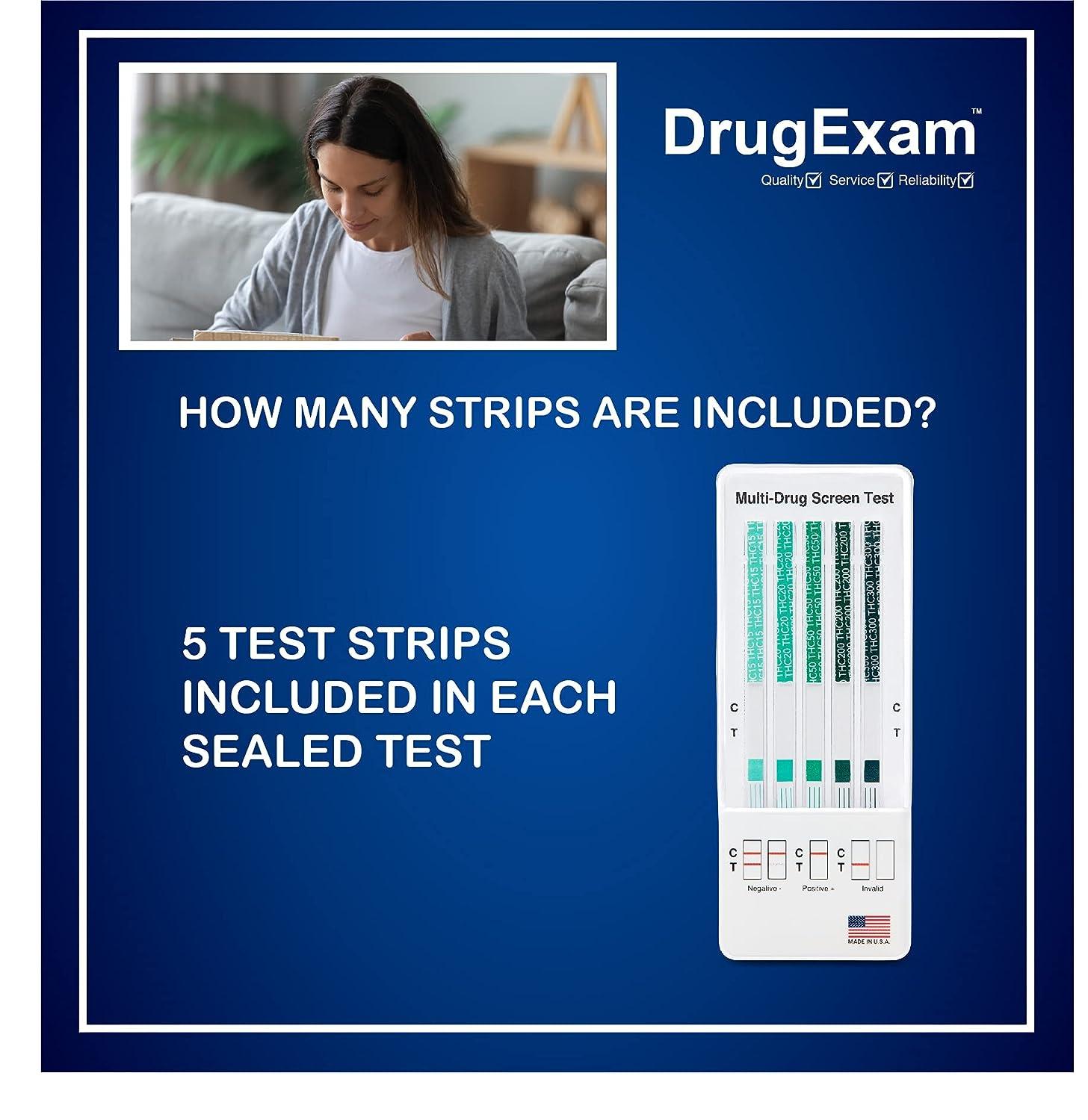 2 Pack - DrugExam THC Advantage Made in USA Multi Level Marijuana Home  Urine Test Kit. Highly Sensitive THC 5 Level Drug Test Kit. Detects at 20  ng/mL, 50 ng/mL, 100 ng/mL