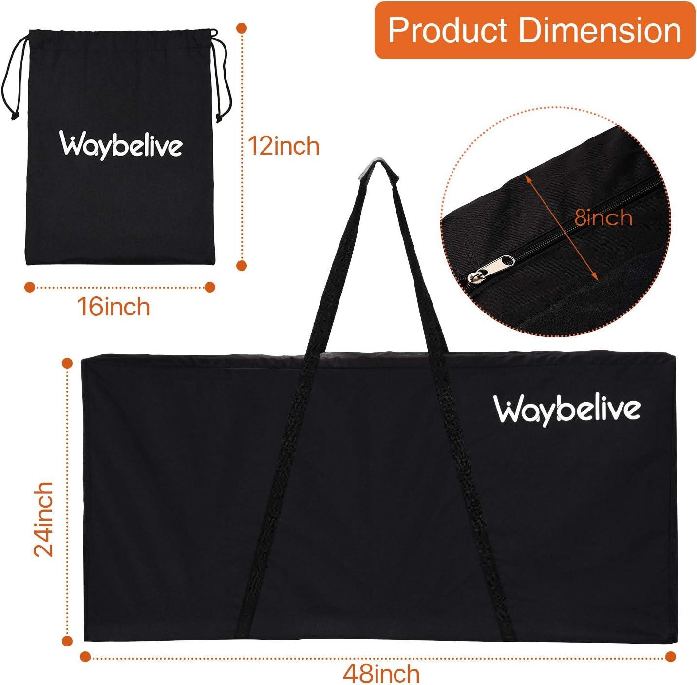 Waybelive 2 Pieces Bean Bag Game Carrying Bag Canvas Cornhole