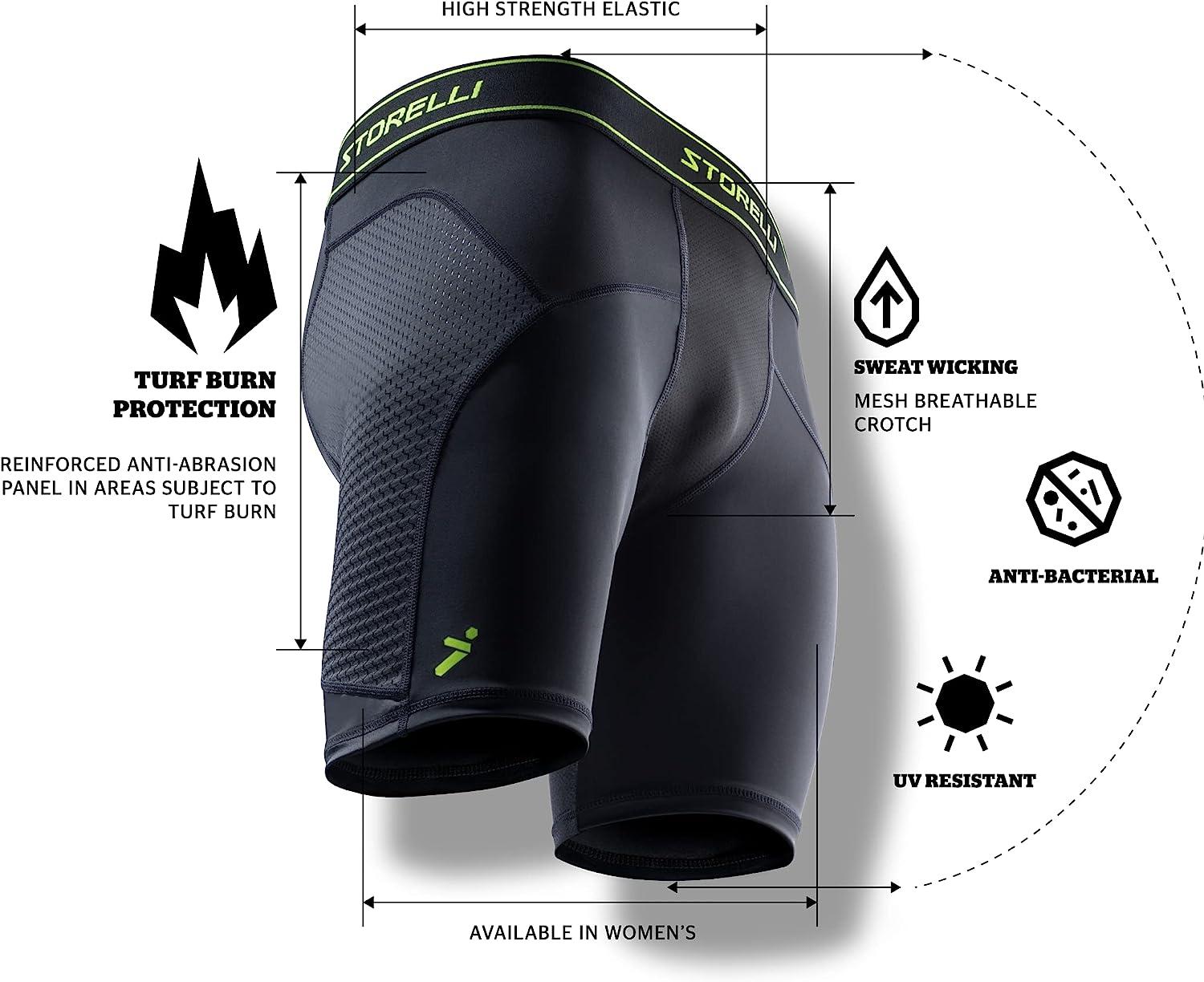Storelli Women’s BodyShield Turf Burn Leggings 2 | Full-Length Soccer Pants  | Enhanced Lower Body Protection Black : : Clothing, Shoes 