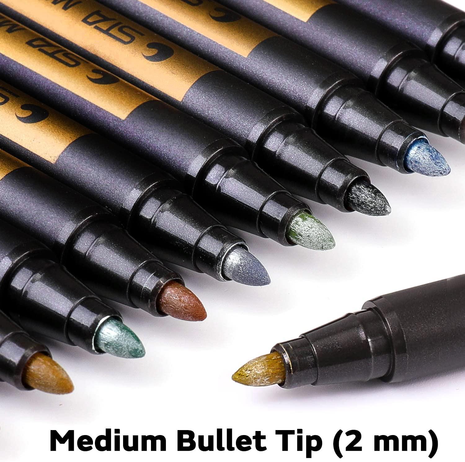 Dyvicl Gold Gel Pens, 05 Mm Extra Fine Pens Gel Ink Pens For Black