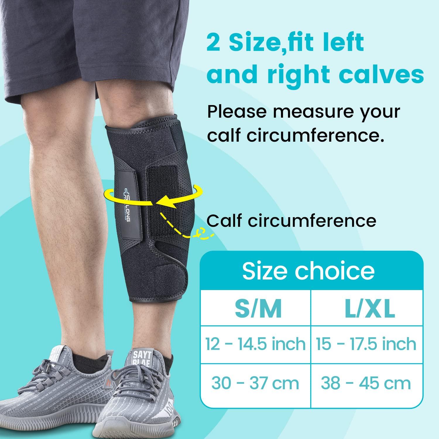 Sport Calf Brace Sleeve Support Compression Sock Running Shin Splint Band  Wrap 