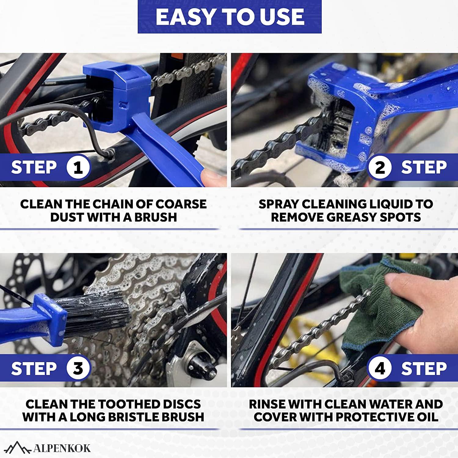  Bike Chain Cleaner Motorcycle Accessories - 2Pcs Bike Chain  Degreaser for Bicycle Tool Kit Motorcycle Chain Brush Cleaning Tool Bike  Accessories - Motorcycle Chain Cleaning Brush Set Bike Cleaning Kit 