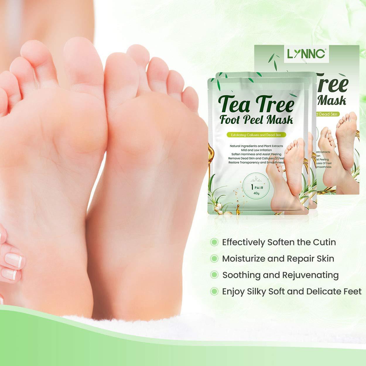 Tea Tree Foot Peel Mask For Dead Skin Callused and Cracked Heels Foot Mask  Removes Rough