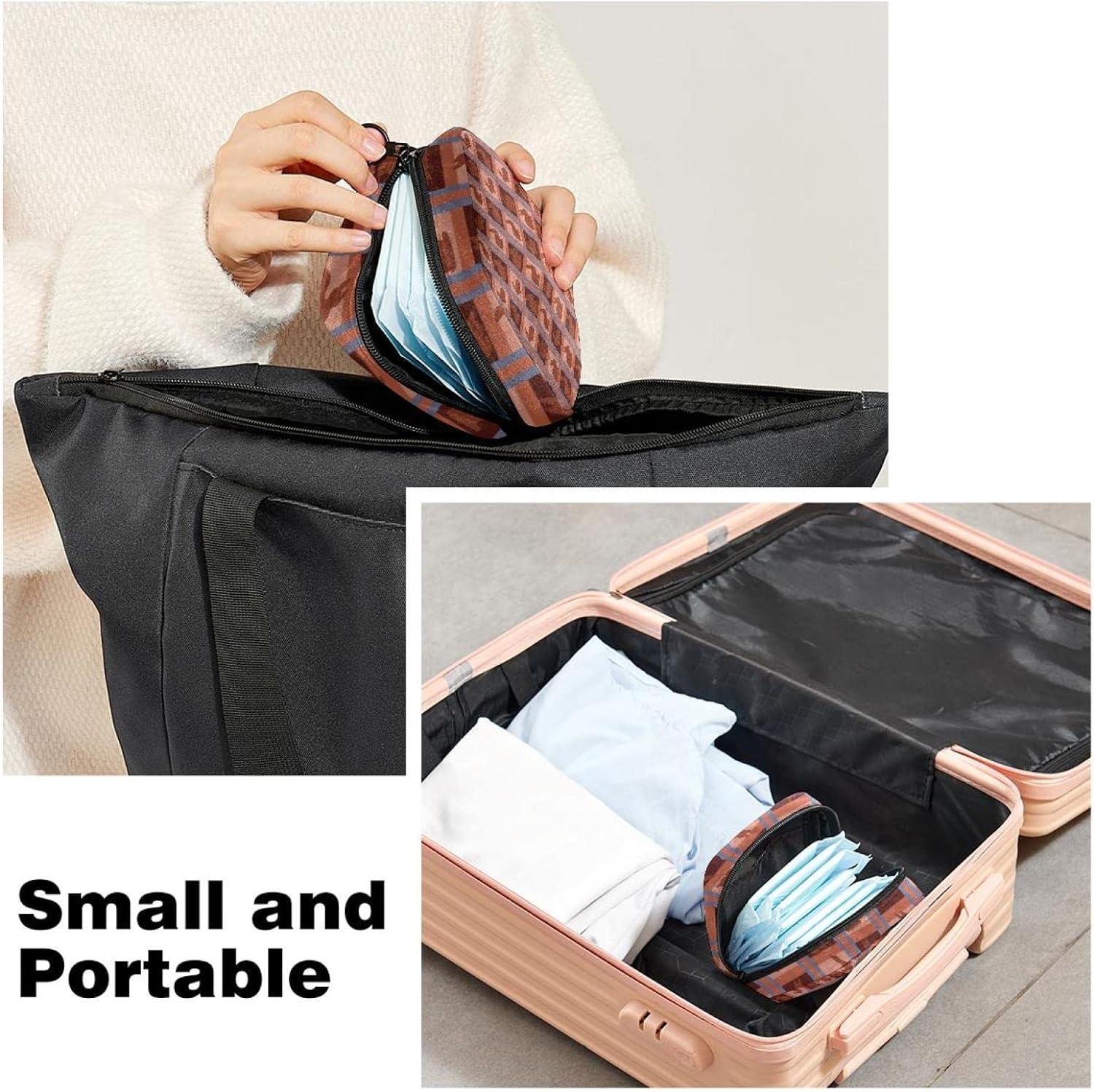 Portable Menstrual Pad Bags, Large Capacity Sanitary Napkin