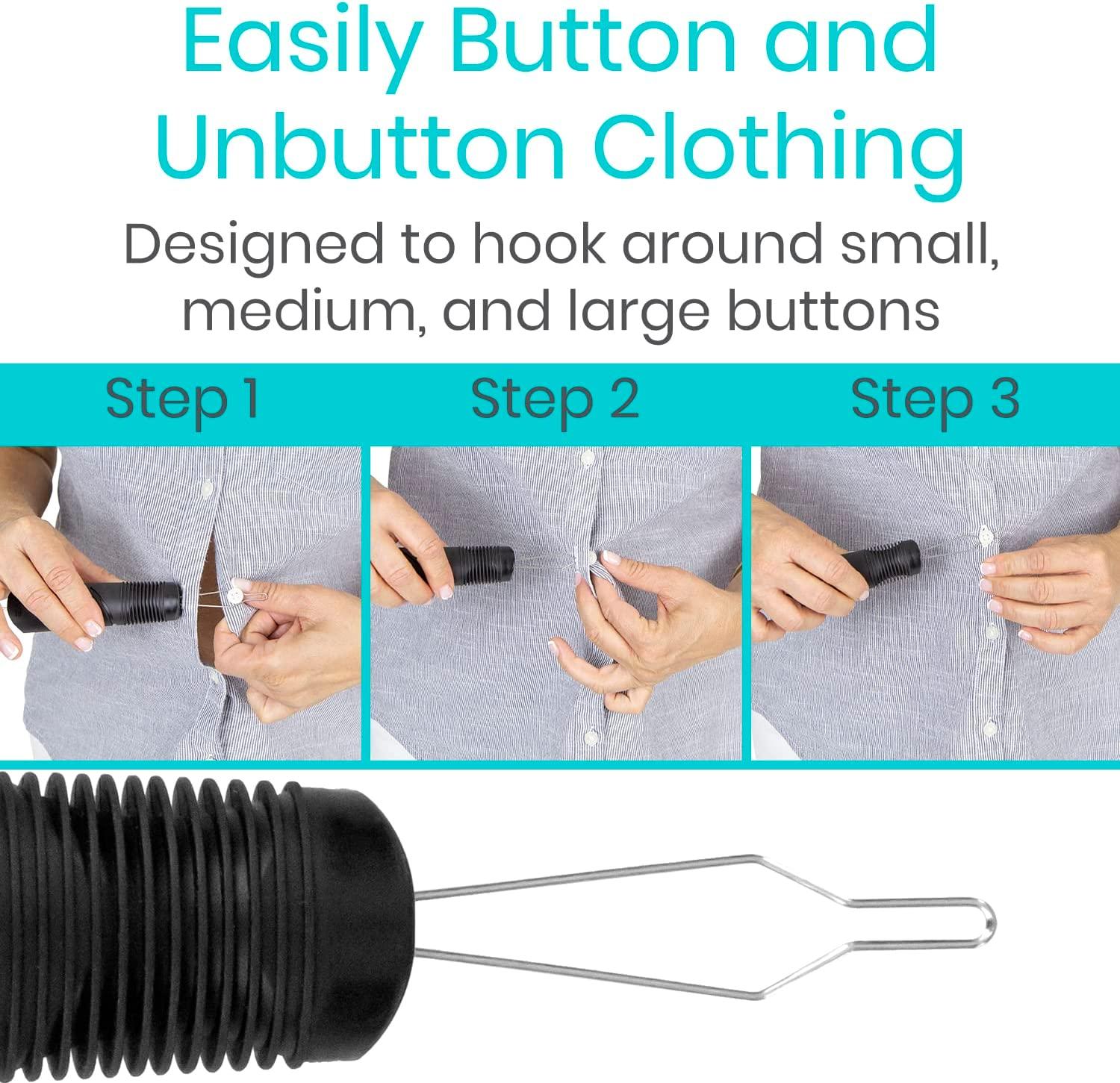 Button Aid and Zipper Pull with Large Grip