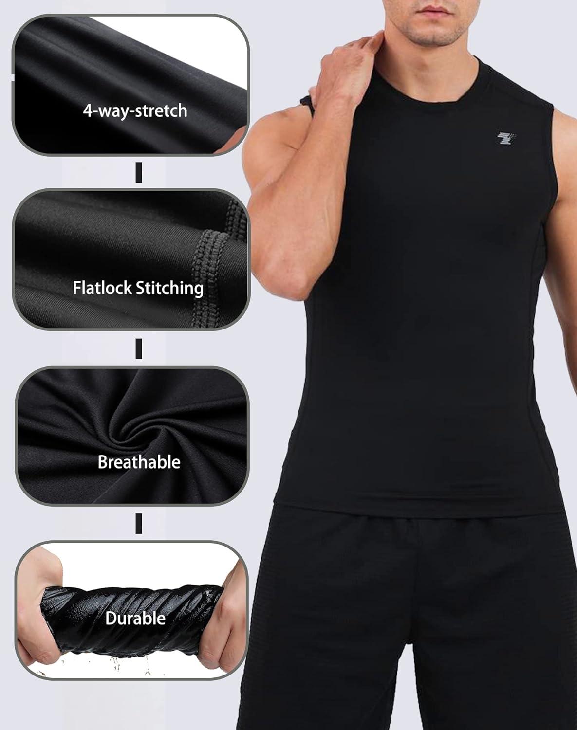  TELALEO 5 Pack Men's Thermal Compression Shirts Long