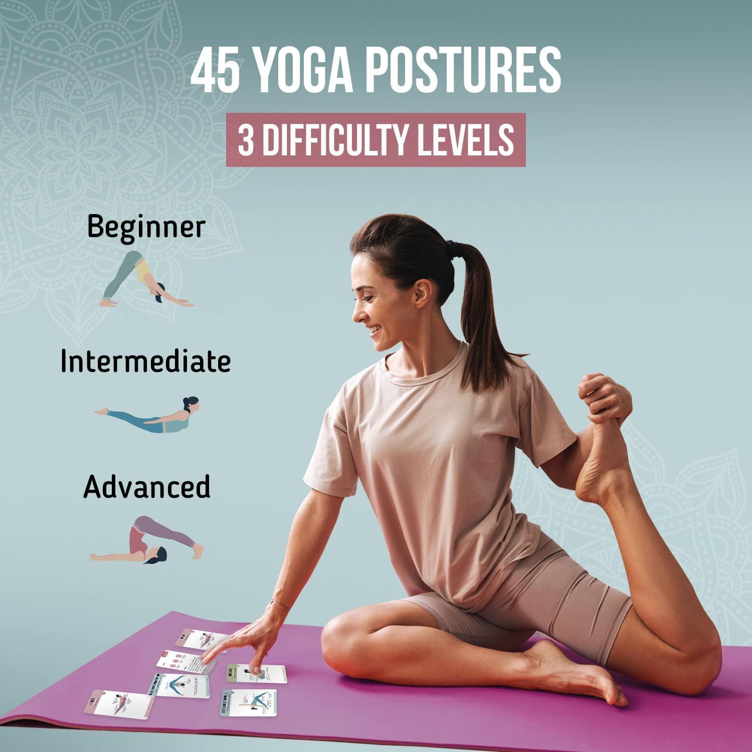 merka Yoga Pose Cards (50), Yoga Accessories for Beginners to Masters Yoga  Cards Deck of Poses and Asanas for Men, Women, and Children Flash Cards of  Yoga Poses