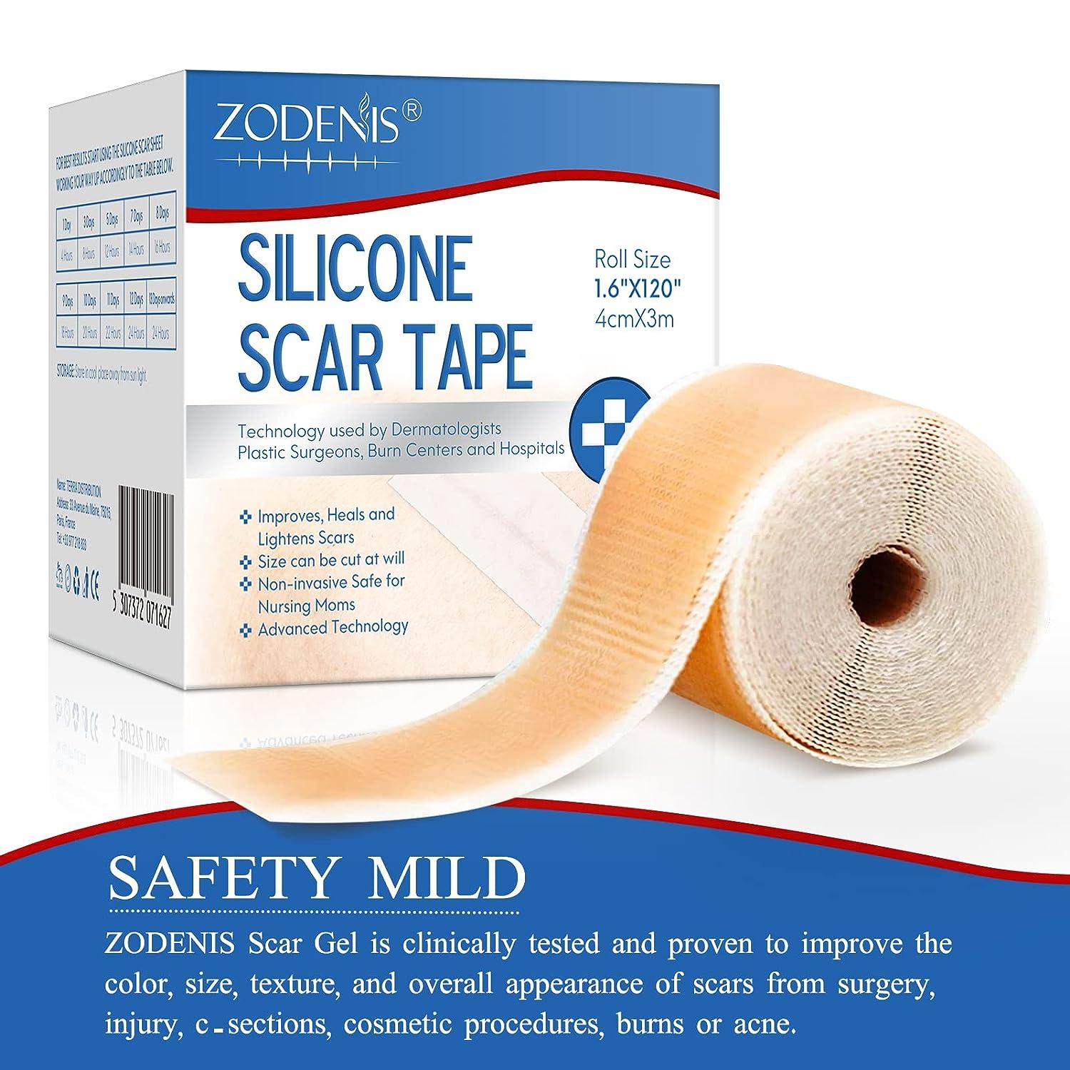 Silicone Scar Tape Roll, Silicone Scar Sheets, Scar Silicone Strips (1.6”  x120”Inch - 3M), Easy-Tear Gel Tape For Scar, Soft Silicone Scar for  Surgery