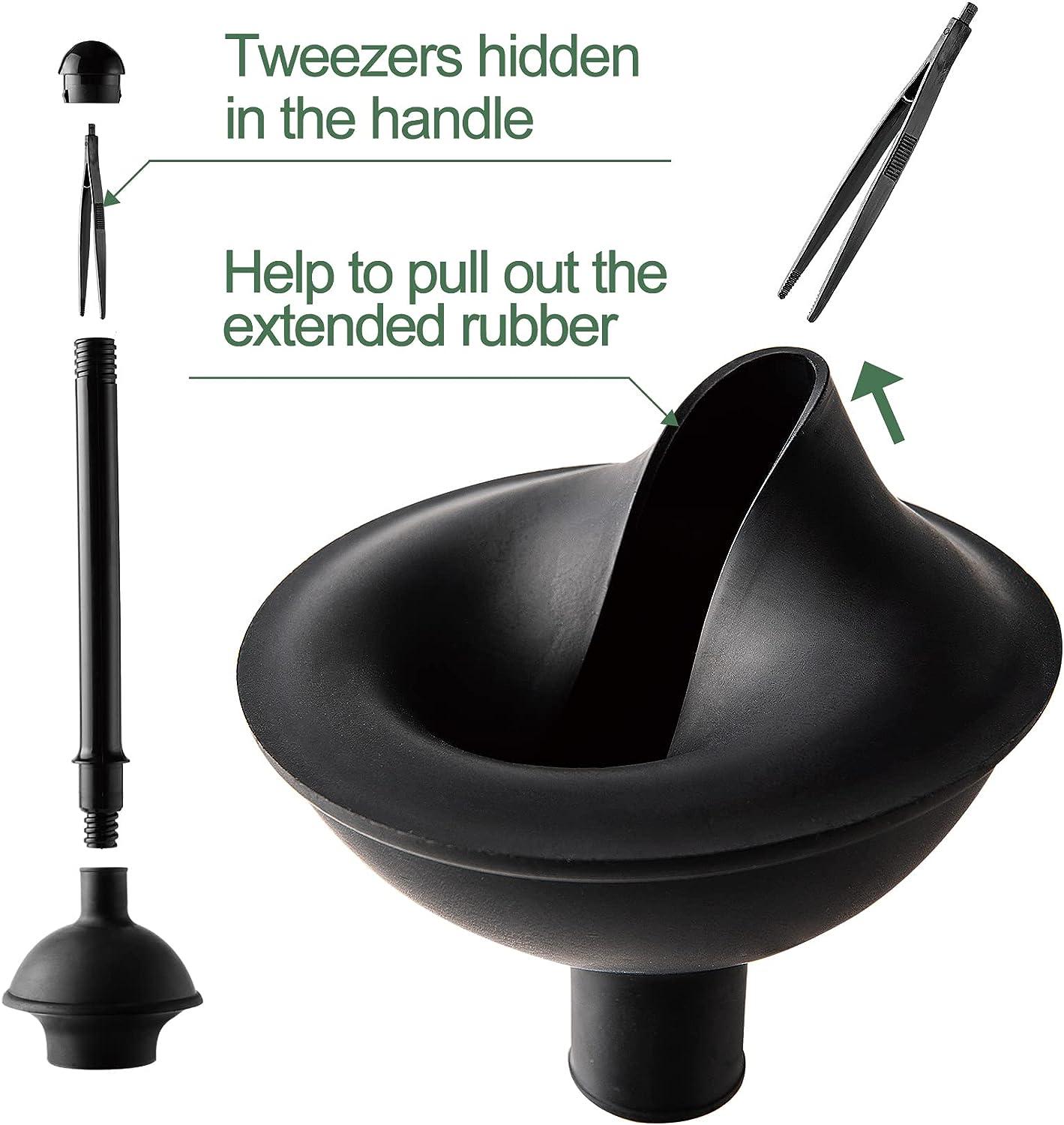 Toilet Plunger and Brush, 2 in 1 Toilet Bowl Brush Plunger Set with Holder, Bathroom  Cleaning Tools Combo with Caddy Stand-Black 