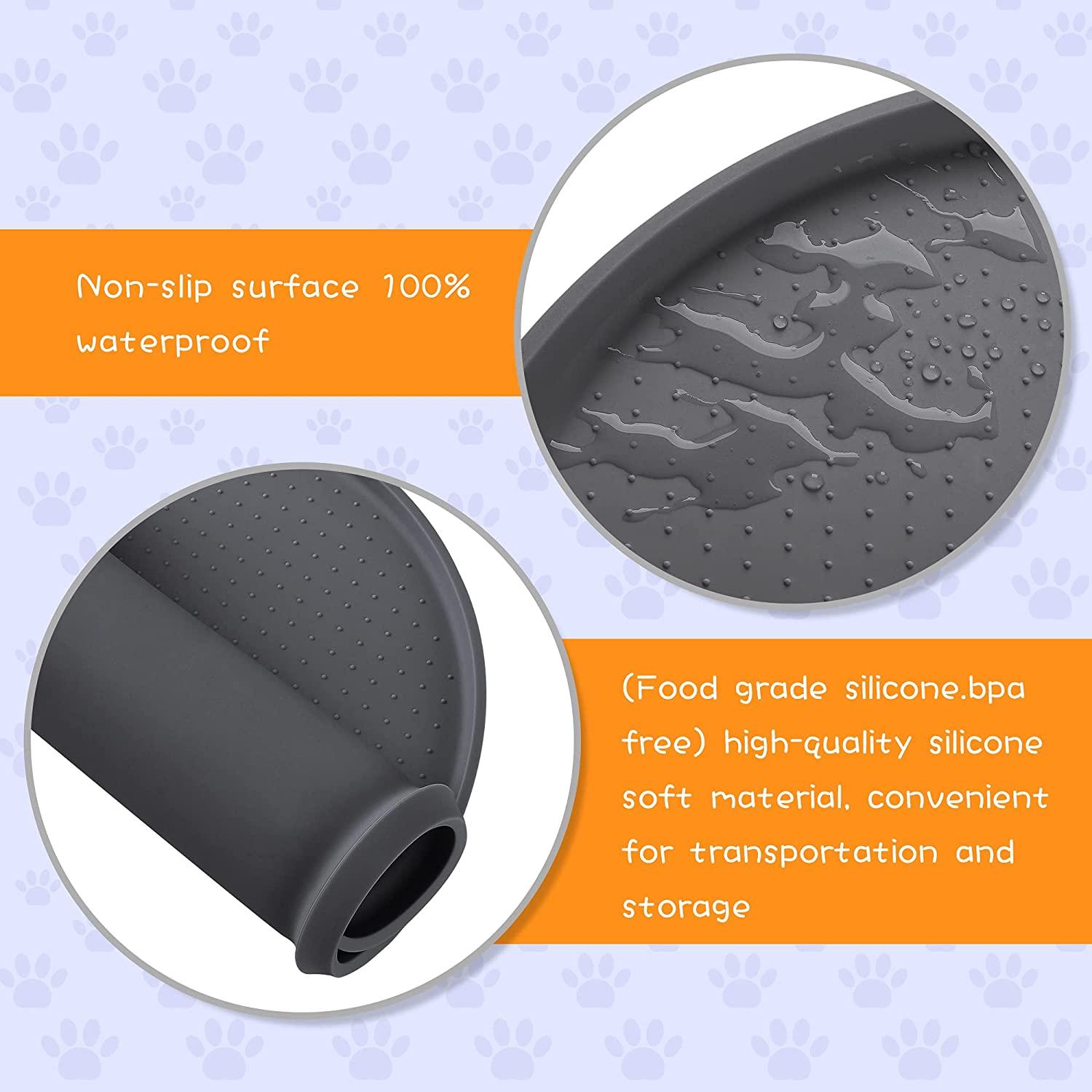 Cheers US Silicone Pet Feeding Mat, Waterproof, Raised Edges to Prevent  Spills, Easy Clean in Dishwasher, Dogs and Cats Placemat Tray to Stop Food  and Water Bowl Messes on Floor 