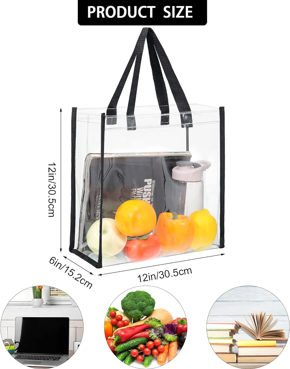 Stadium Approved Clear Plastic Tote Bags with Handles