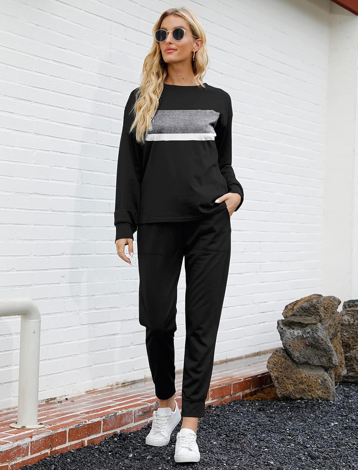 Stylish Oversized Two Piece Female Sweat Suits With Baggy