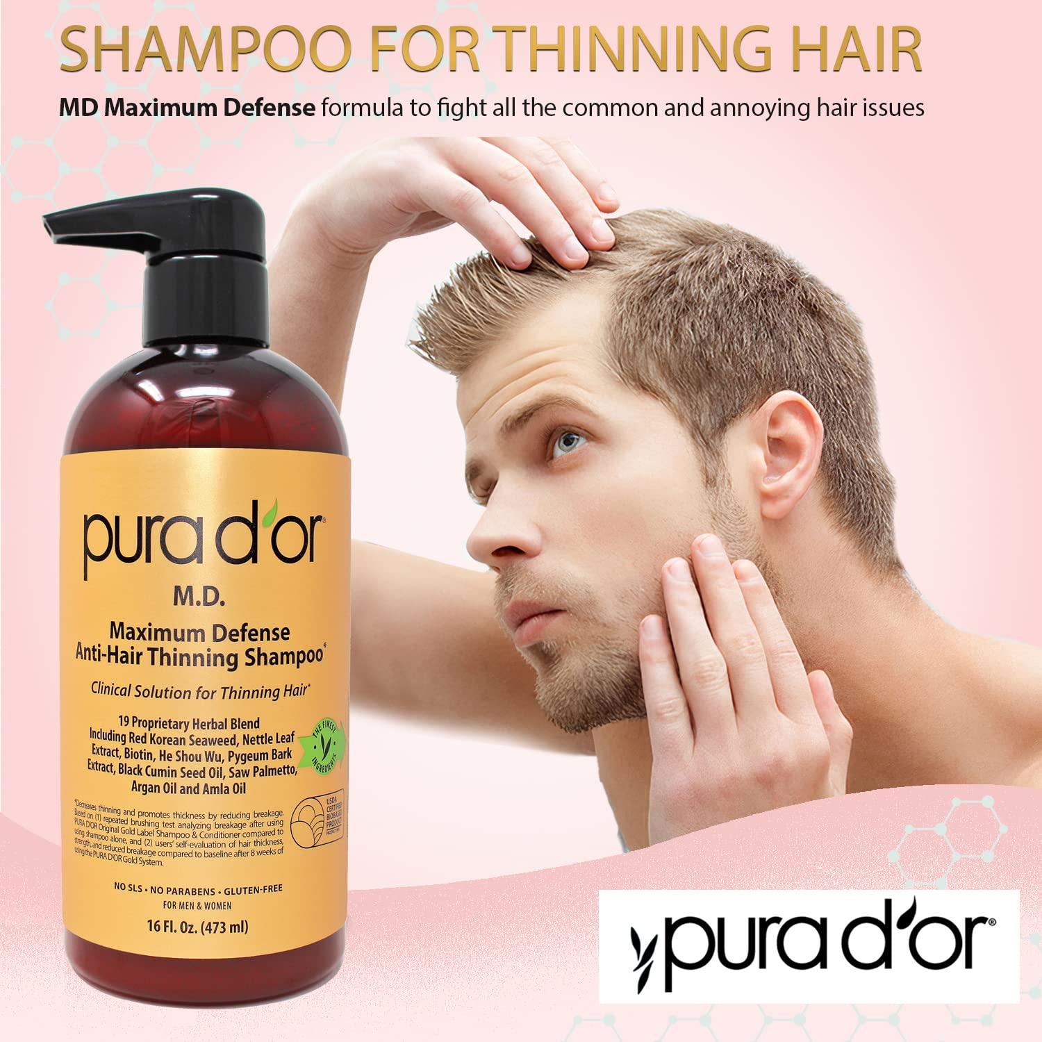 Pura Dor Md Anti Hair Thinning Shampoo W 05 Coal Tar Biotin Shampoo 16oz 19 Dht Herbal 