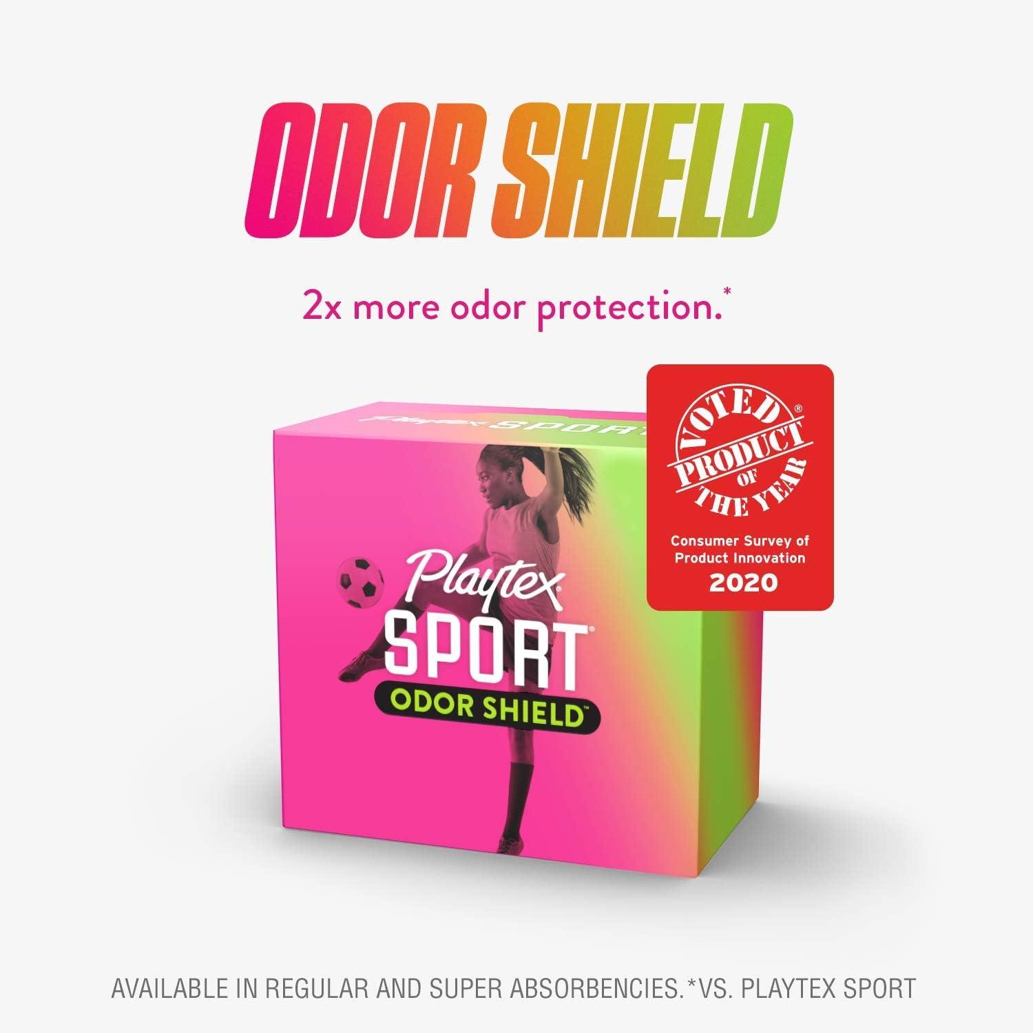 Playtex Sport Odor Shield Tampons Super Absorbency Unscented - 16ct