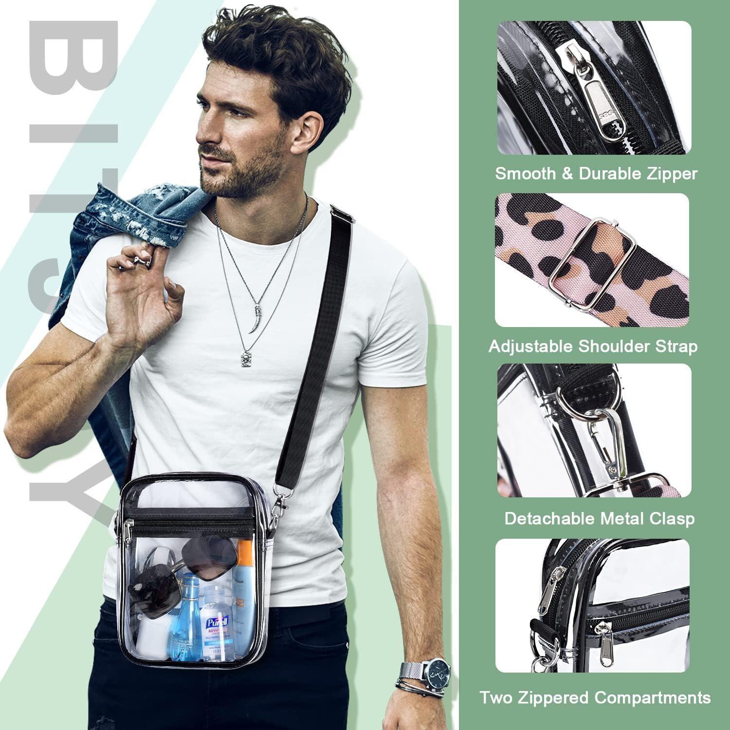 New Men's Mini Crossbody Bag Detachable Shoulder Strap Male Wrist