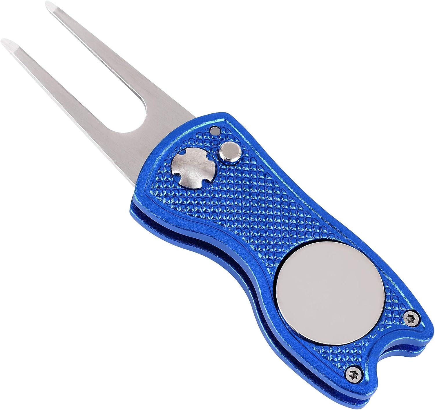 Skinny Golf Stixpick Divot Repair Tool - Golf Club Scrub Brush - Magnetic