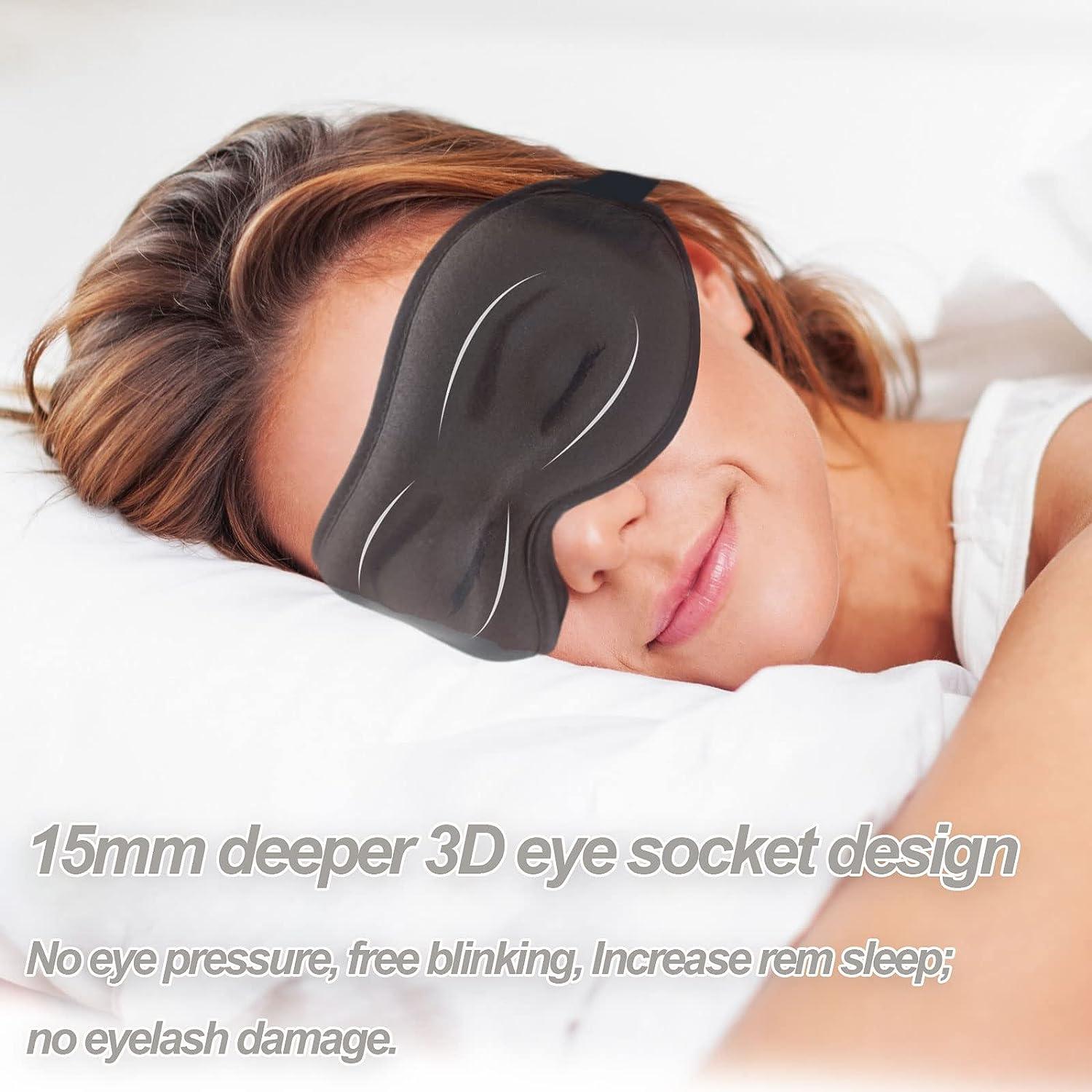 Eye Mask for Sleeping 100% Blackout Sleep Mask Blindfold Soft 3D