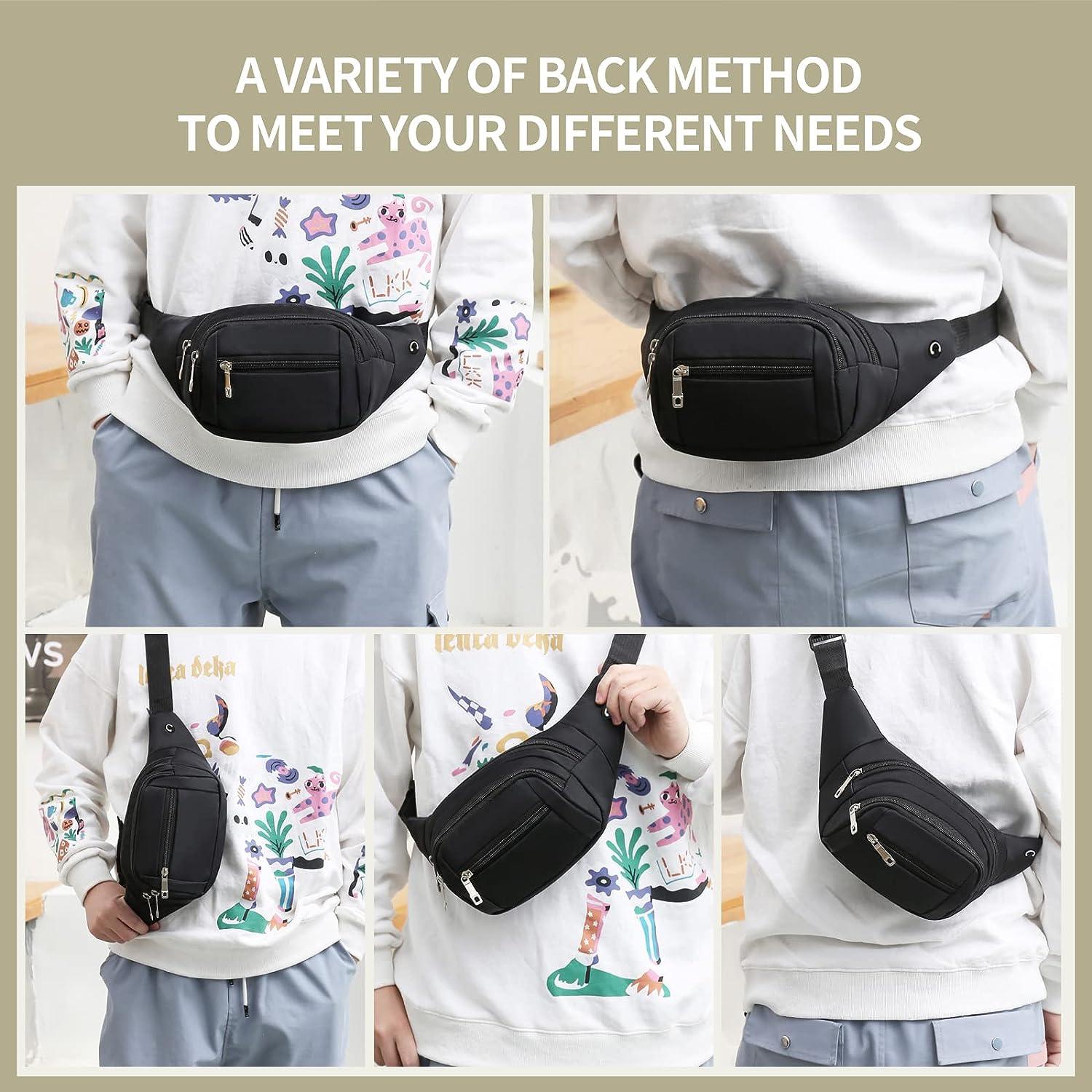 Fashion Crossbody Bags for Women Fashion Sling Purse Shoulder Bag Fanny  Pack Nylon Casual Chest Bum Bag Backpack with Adjustable Wide Strap for