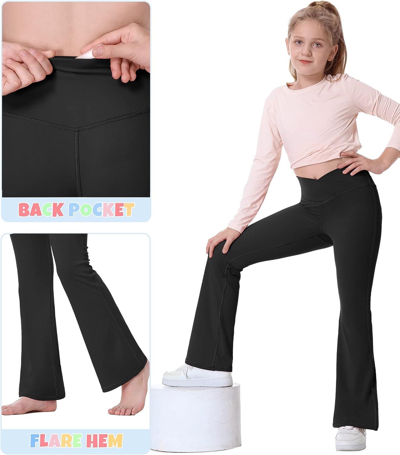 Flare Yoga Pants for Women High Waisted Stretchy Bootcut Straight