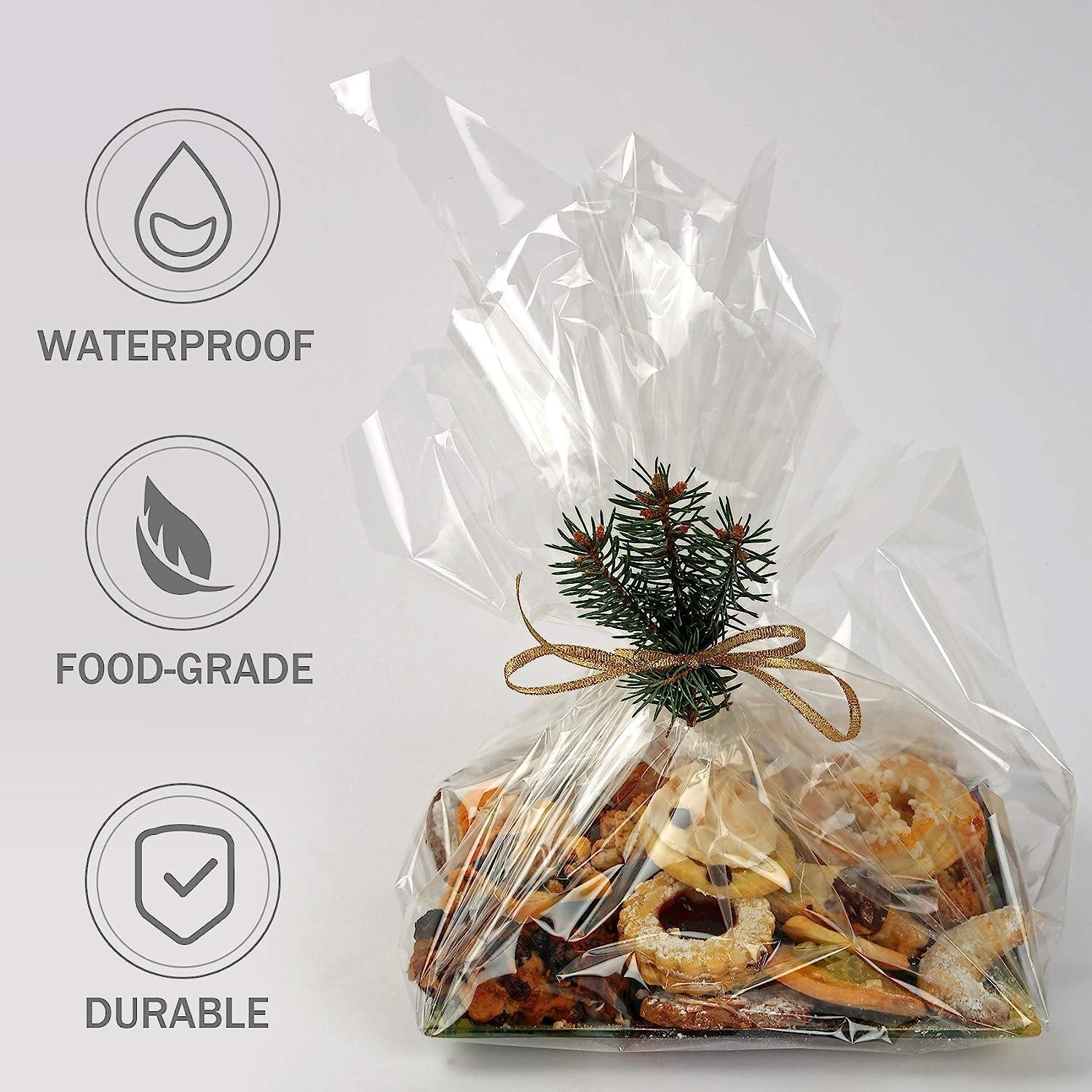  Morepack Extra Large Shrink Wrap Bags for Gift Baskets