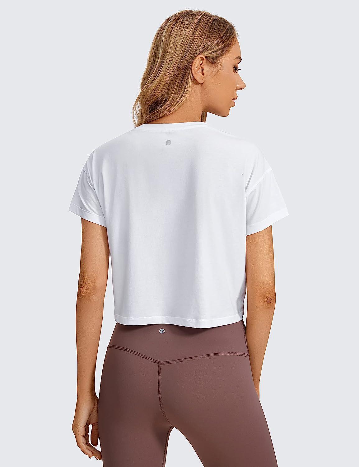 CRZ Yoga Pima Cotton Short Sleeve Cropped Shirt - Schimiggy Reviews