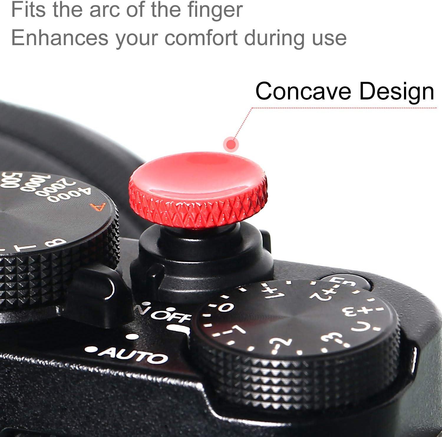Brass Concave Shutter Release Button Rubber Ring for Fujifilm Leica Nikon  Sony