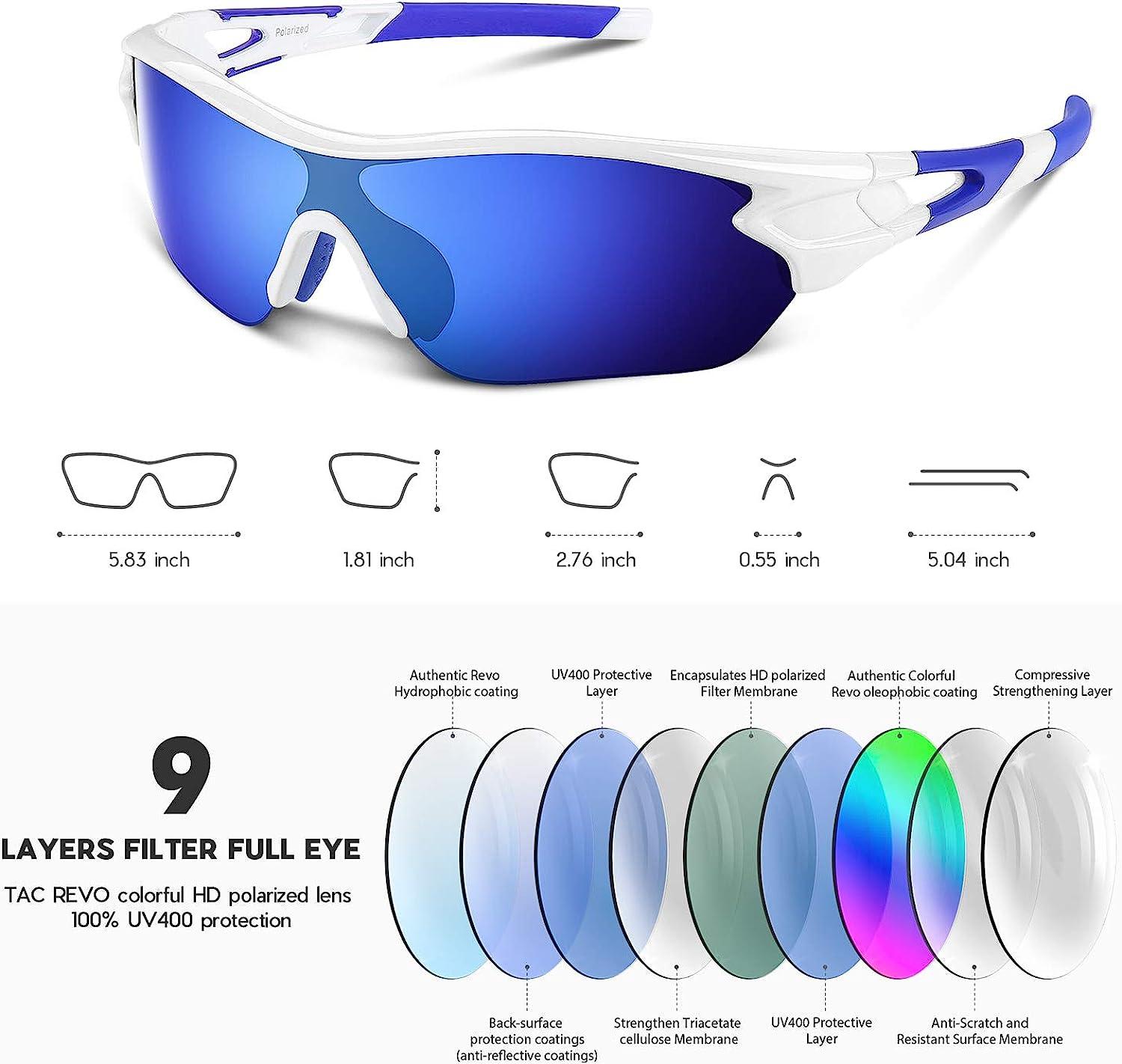 Bea CooL Polarized Sports Sunglasses for Men Women Youth Baseball