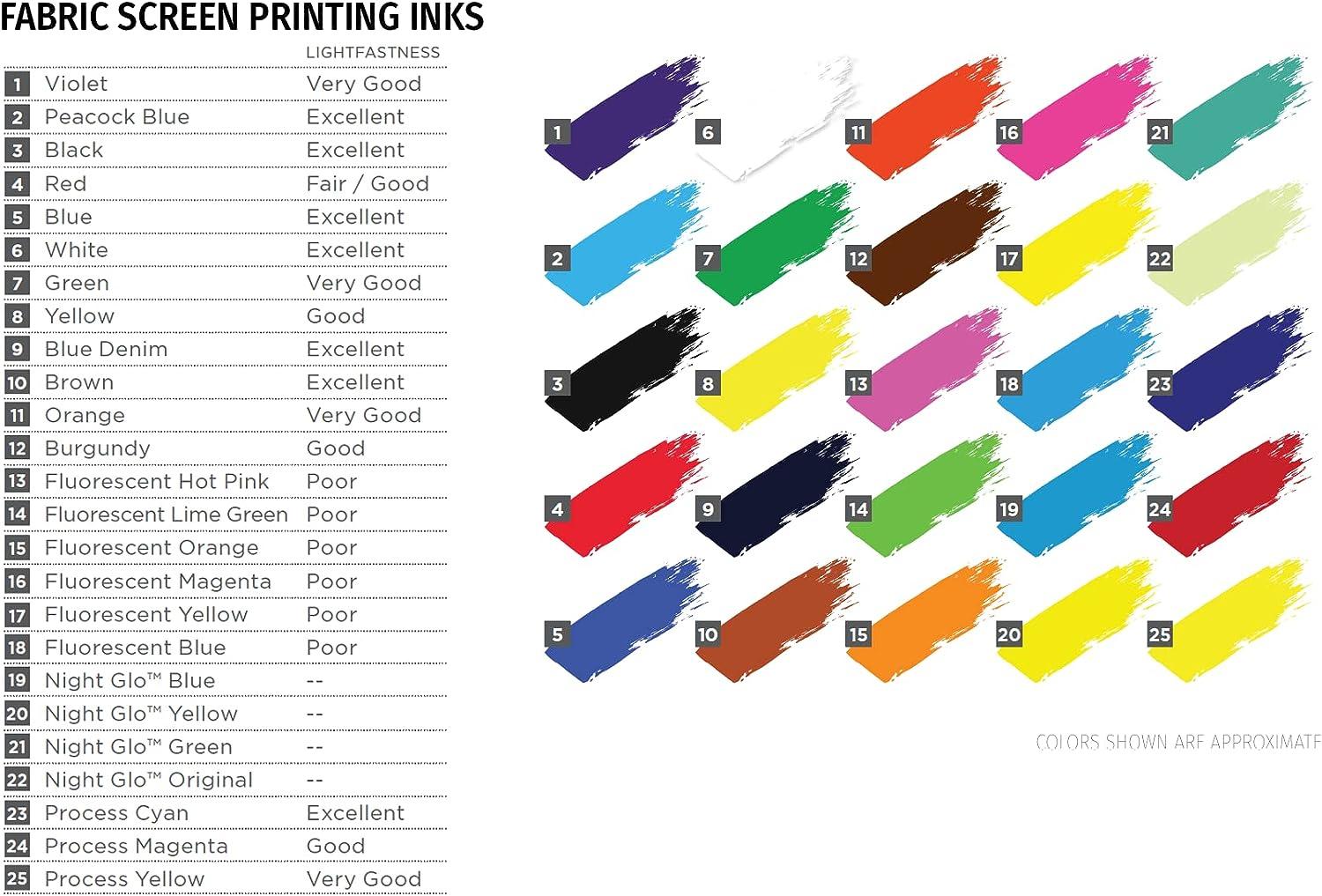 Speedball Fabric Screen Printing Ink Starter Set Opaque 6-Colors 4