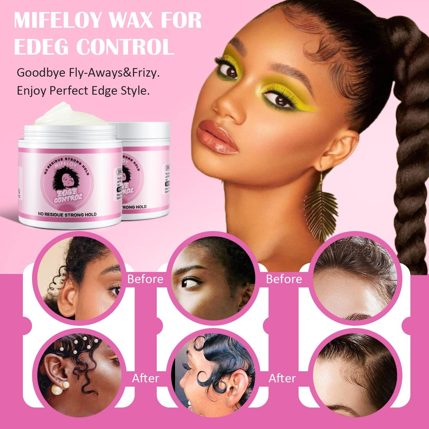 Hair Styling Wax Cream For Women 24 Hour Strong Hold Non-greasy Smoother Edge  Tamer Pomade Edge Control Gel Hair