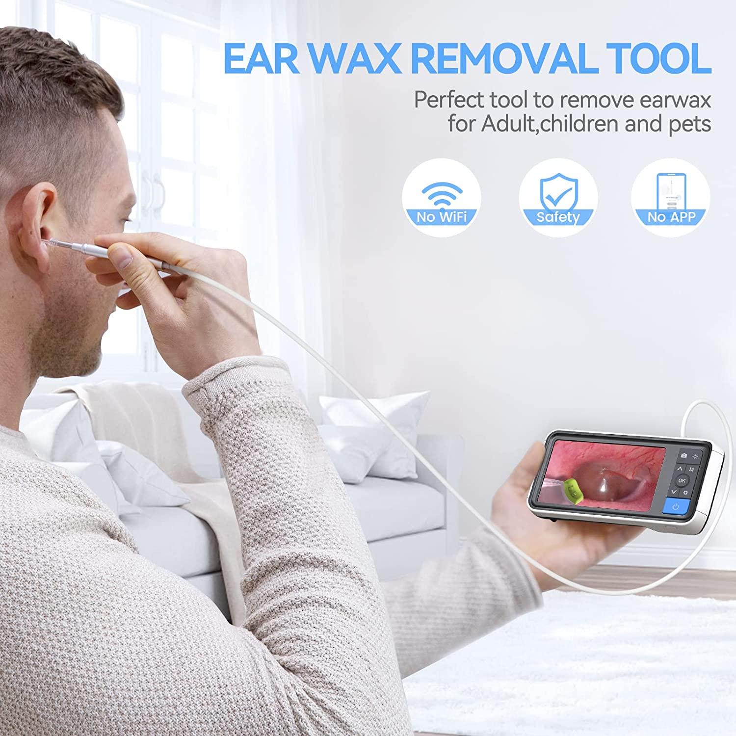 Ear Wax Removal Tool Kit Ear Cleaner With Camera, WIFI Ear Cleaning With  Camera Wired Ear Pick Earwax Removal Kit For Kids Adults Otoscope,Visual  Ear