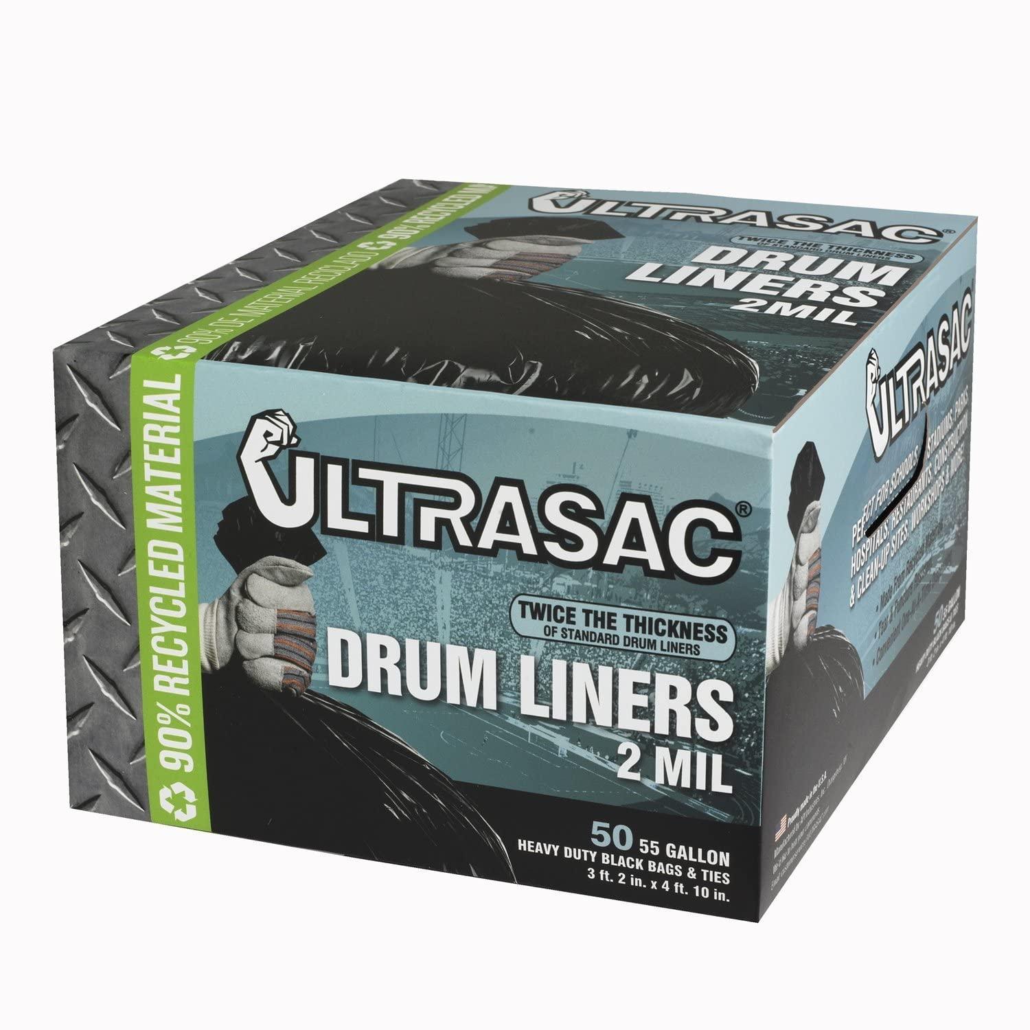 Ultrasac 42 gal. 3 Mil Thick Heavy-Duty Clear Trash Bags - 33 in. x 48 in. for Industrial and Construction (50-Pack)