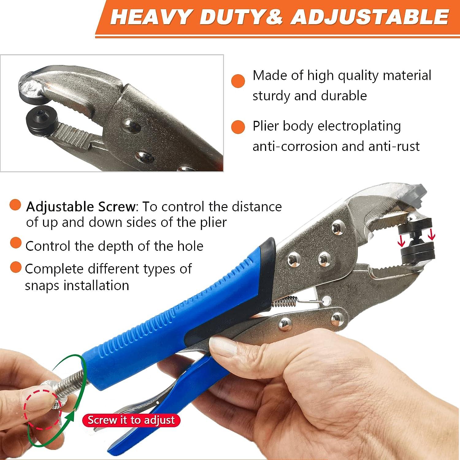 Snap Fastener Kit Adjustable Pliers For Snap Buttons,snap Fastener Tool Kit  With Snap Button Set Fo