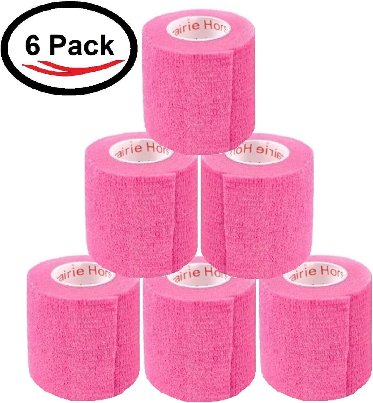 Unique Bargains 2 Pcs Pink 1 inch Width Athletic Sports Cotton Tape Ankle Knee Wrist Self Adhesive Tape